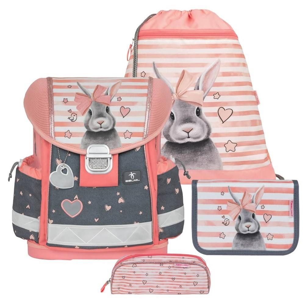 Belmil Ранцы "Classy" 2025 Set 1. Klasse neue Designs, Hase, 4tlg.,1. Klasse, Grundschule, Einschulung, Mädchen