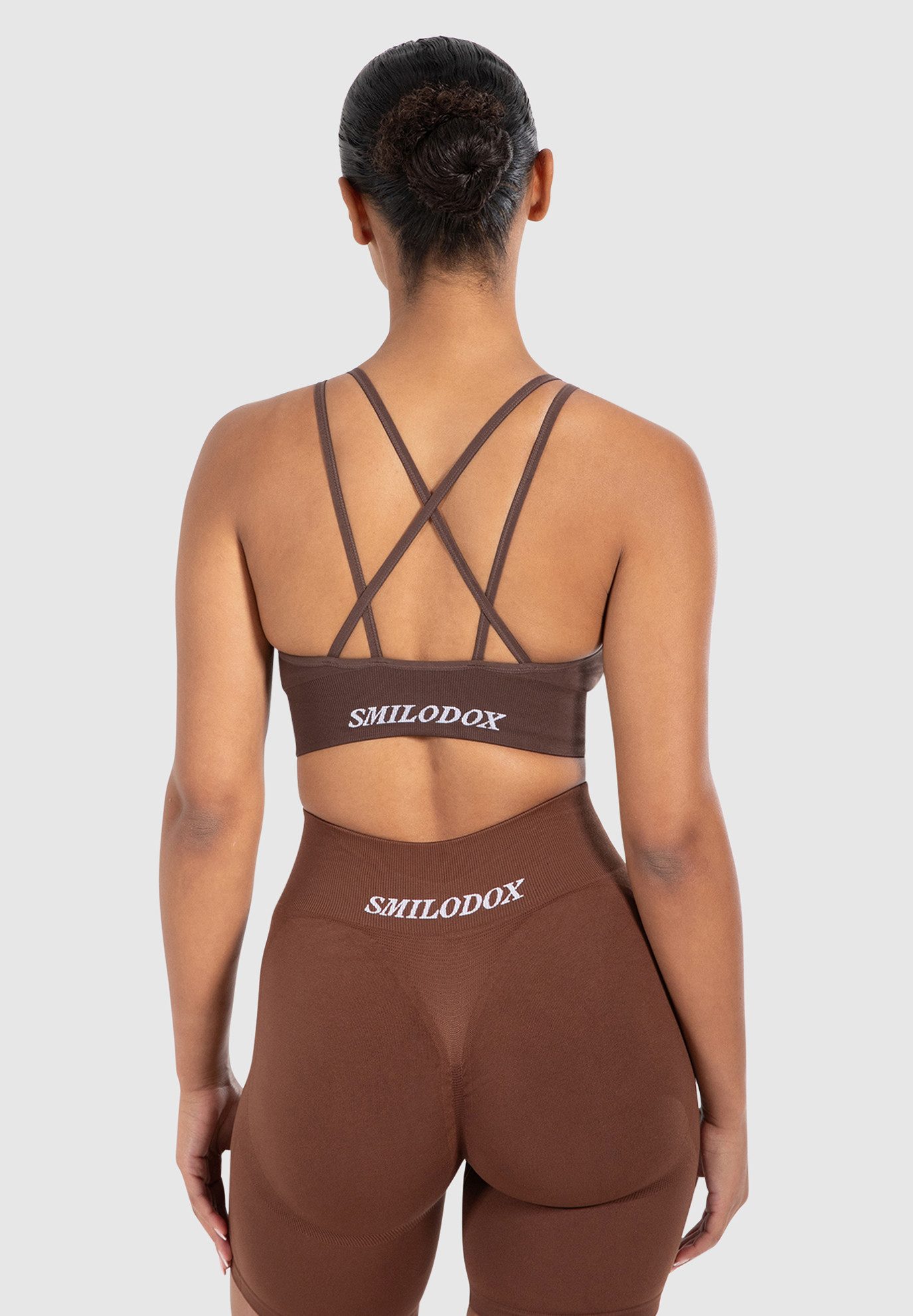 Smilodox Sport-BH Katrin, Crop Top V-Ausschnitt Fester Halt Fester Halt Yog günstig online kaufen