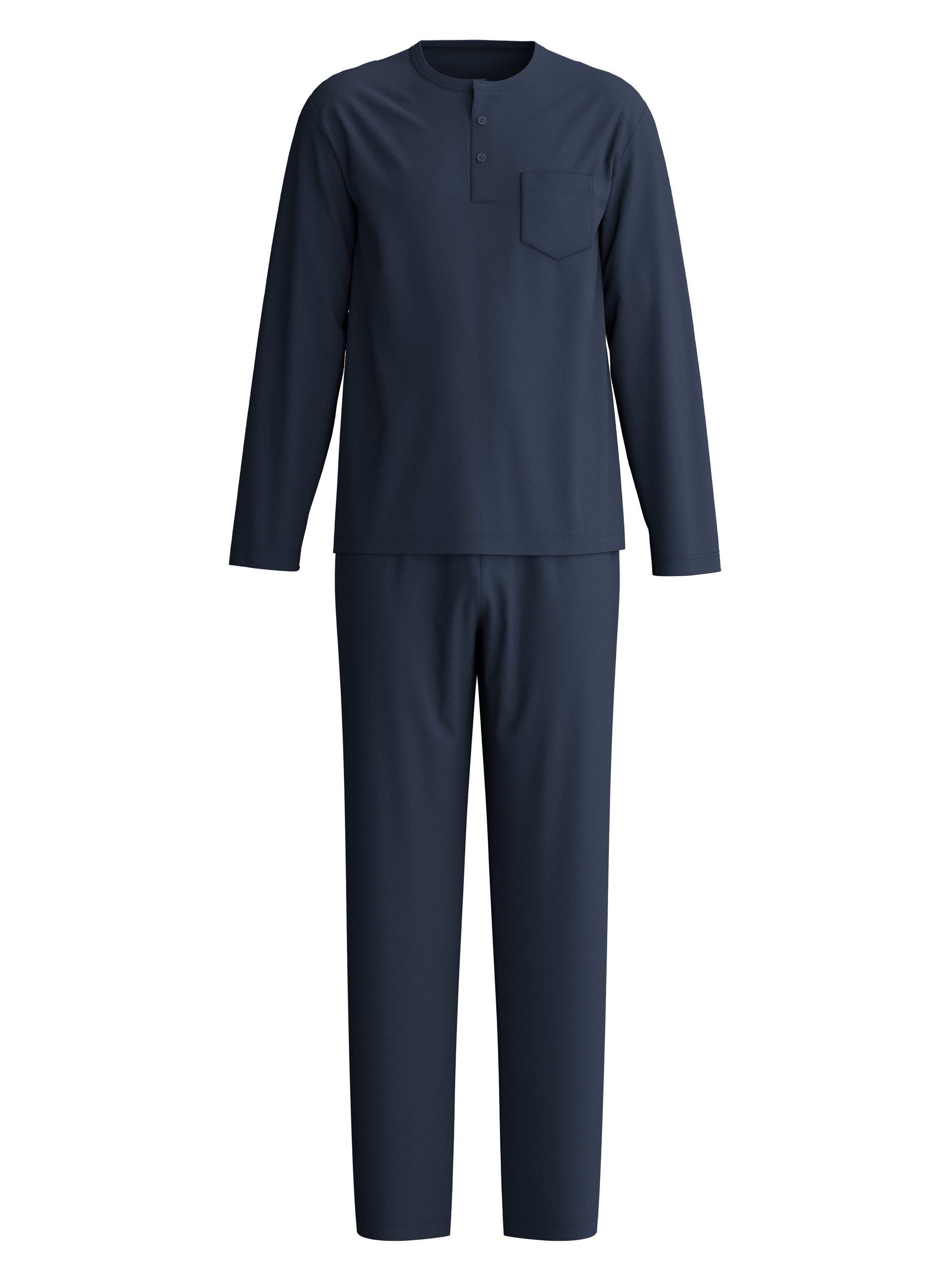 CALIDA Pyjama EDITION 85 Herren (2 tlg) weich, komfortabel mit Brusttasche