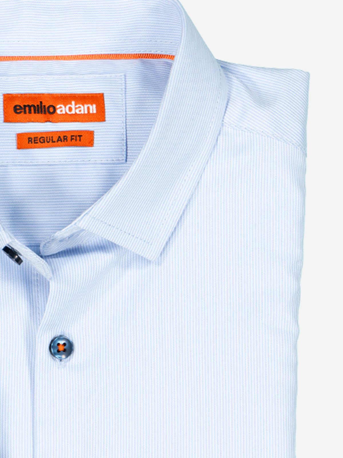 emilio adani Langarmhemd emilio adani Herren Langarm-Hemd uni, Hellblau