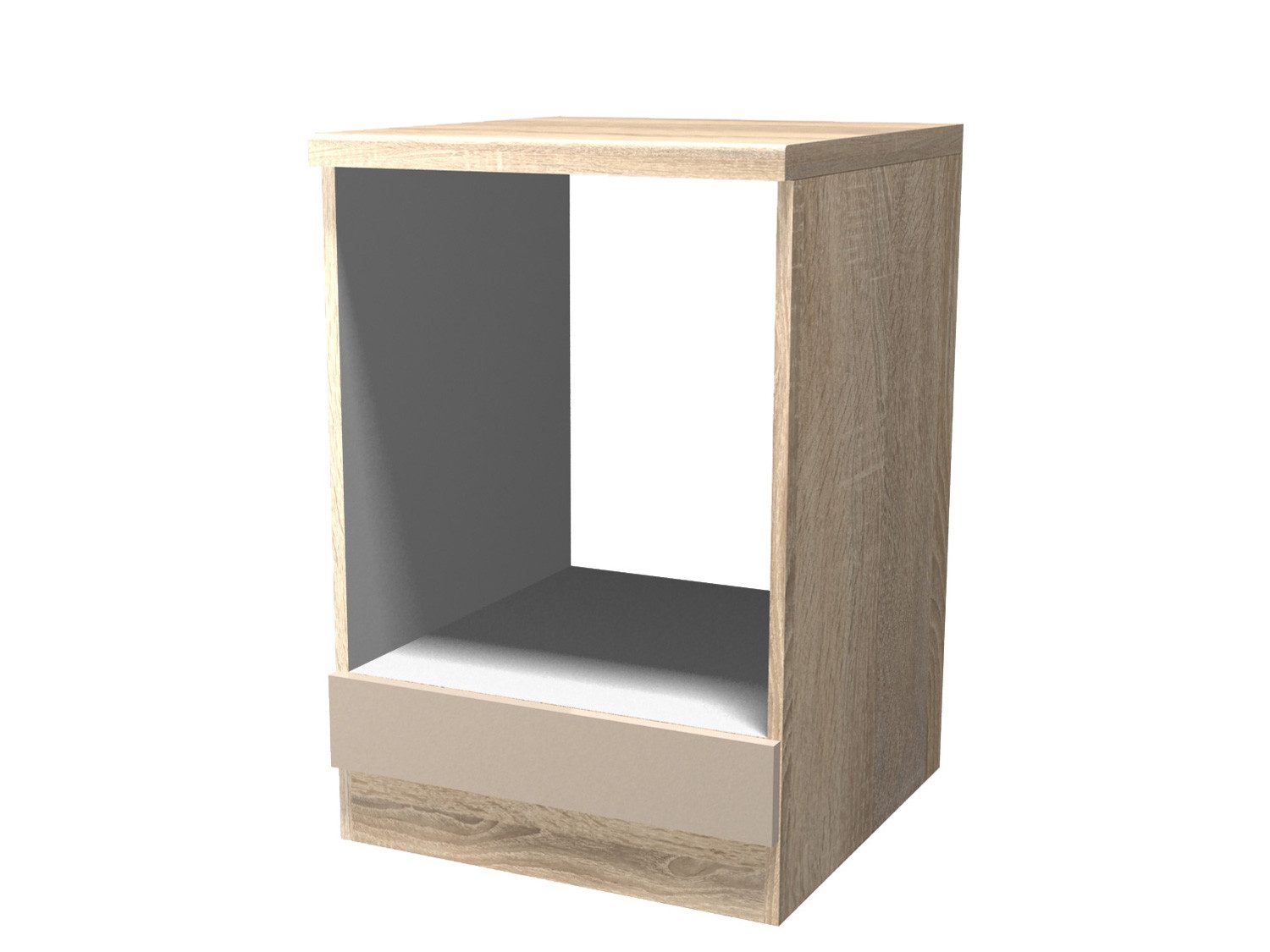 Flex-Well Herdumbauschrank Herdumbauschrank - 60 cm breit - Kaschmir Glanz Sonoma Eiche – Neapel