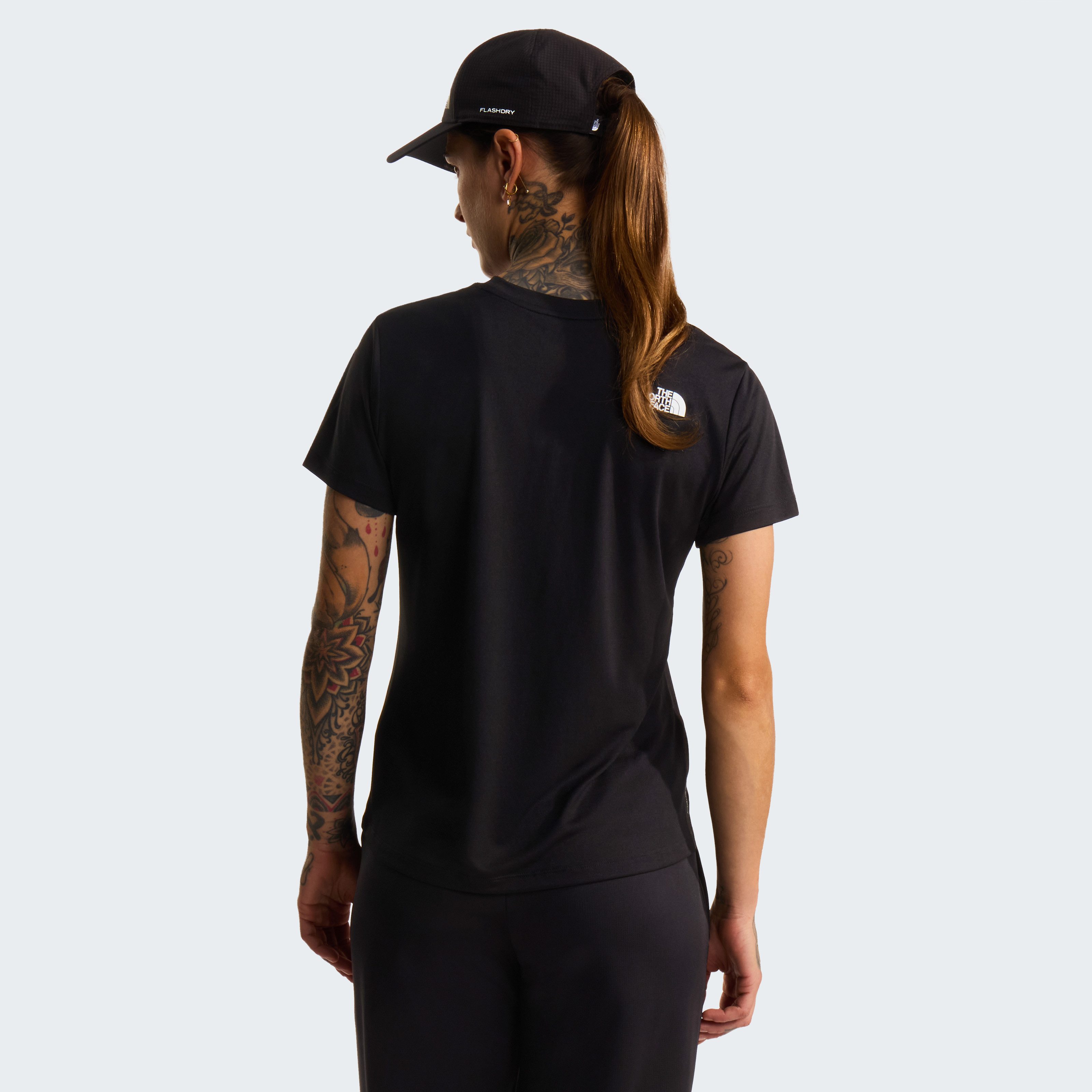 The North Face Funktionsshirt W FLEX SHORT SLEEVES REG TEE sportlicher Stil, kurze Ärmel, schnell trocknendes FlashDry™-Gewebe