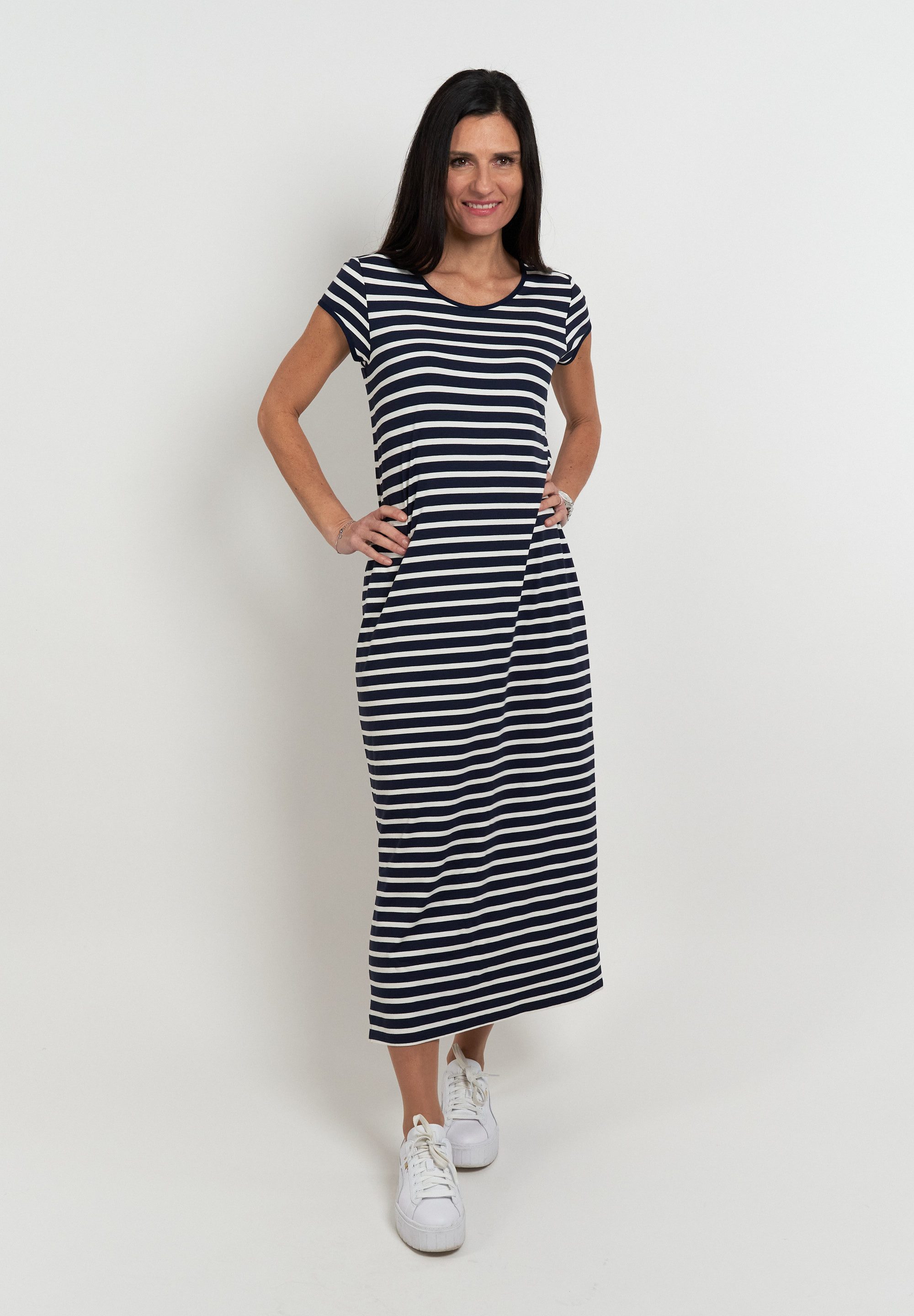 Seidel Moden Sommerkleid lang, mit Streifen-Design, MADE IN GERMANY günstig online kaufen