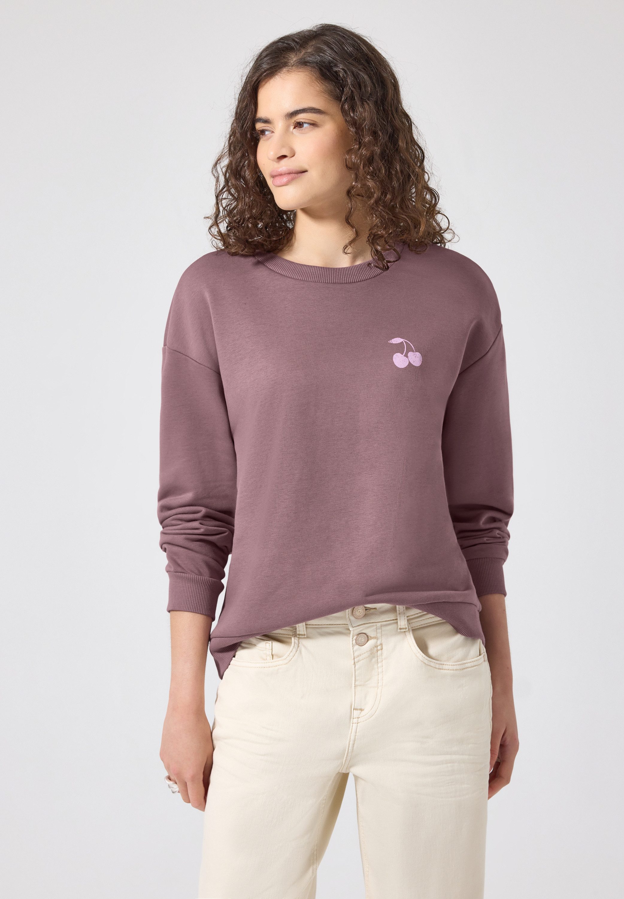 STREET ONE STUDIO Sweatshirt mit Wording und Print