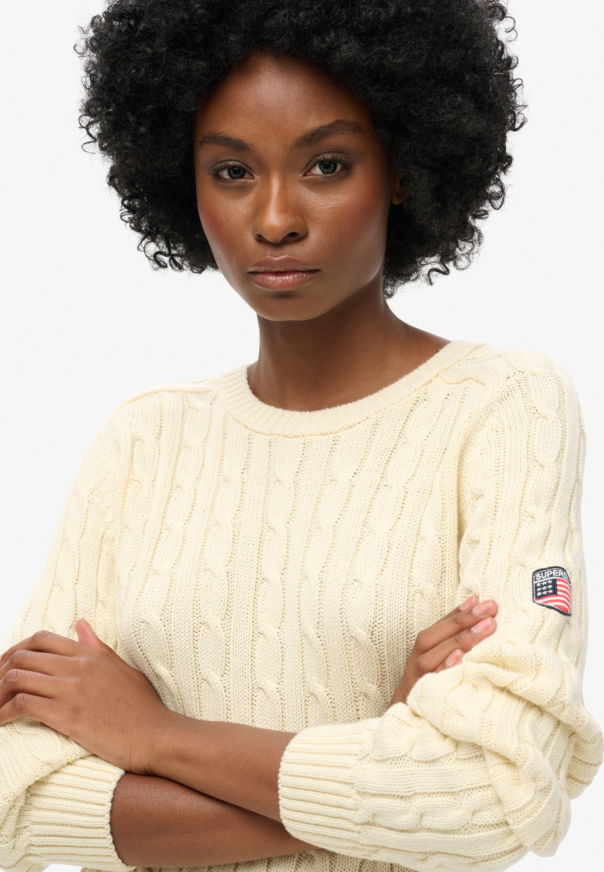 Superdry Strickpullover SLOUCHY CABLE KNIT günstig online kaufen