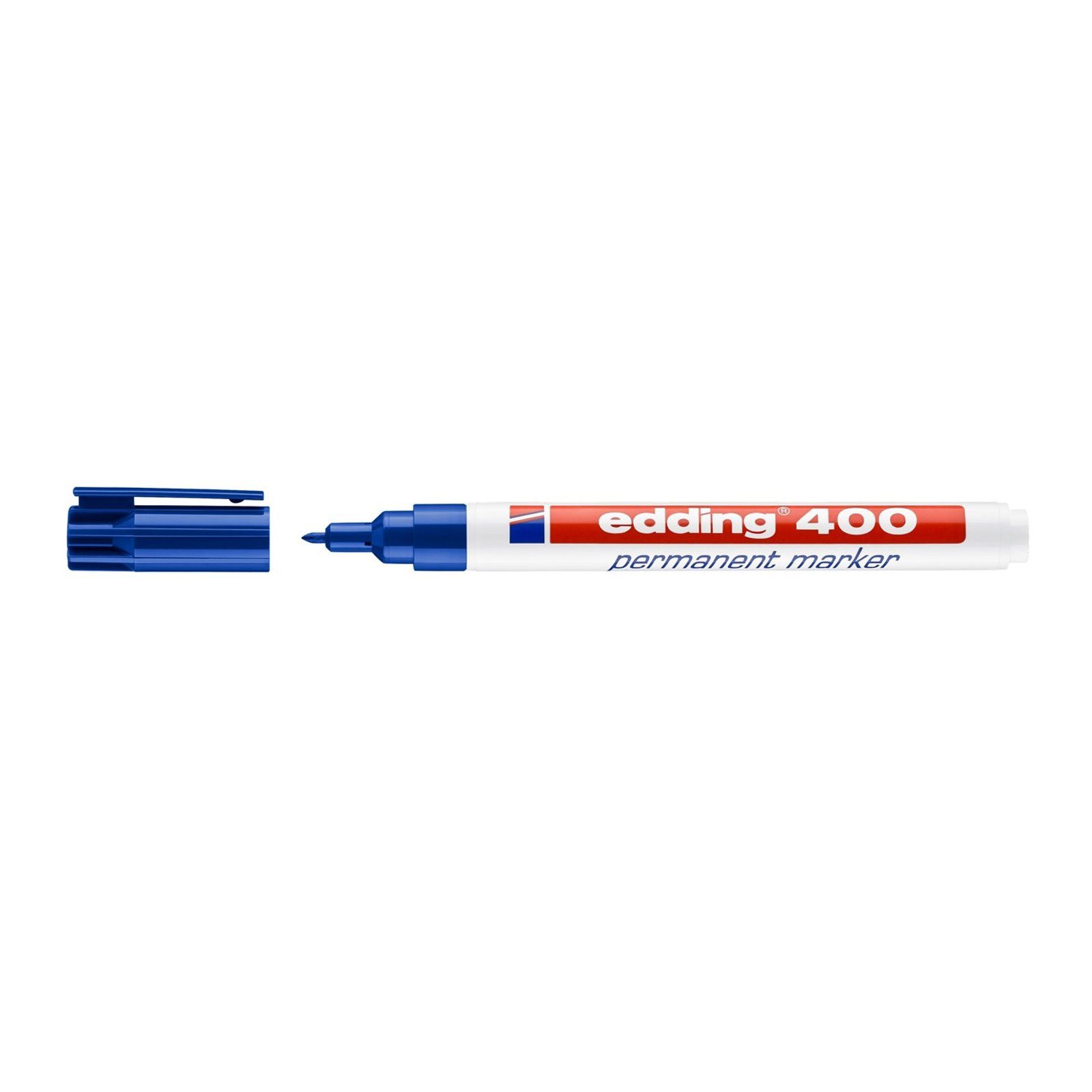 edding Marker Permanent-Marker 1 mm edding 400, (Stück, 1-tlg), Markierungsstift Blau