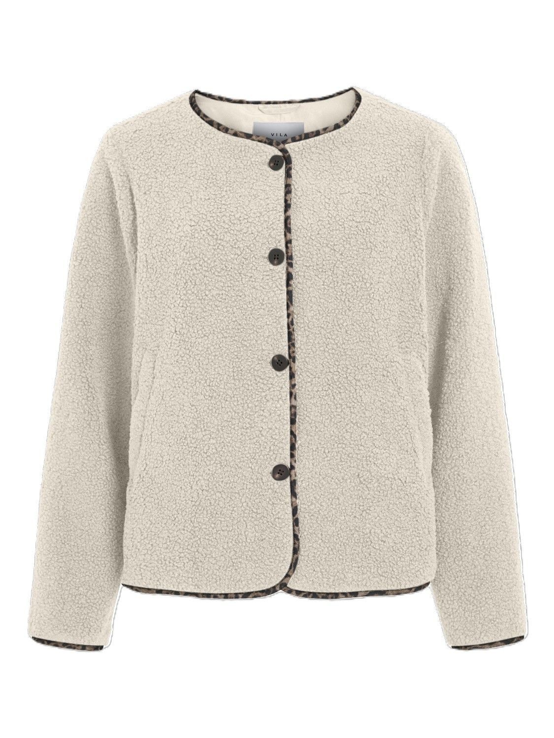 Vila Outdoorjacke VIADA PRINTED PIPING TEDDY JACKET günstig online kaufen