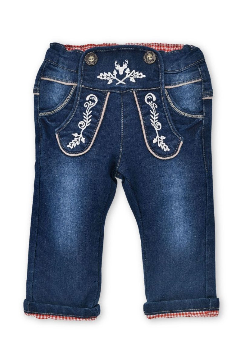 BONDI Trachtenkleid Trachtenjeans Baby/Kleinkind - HIRSCHL II - blue denim