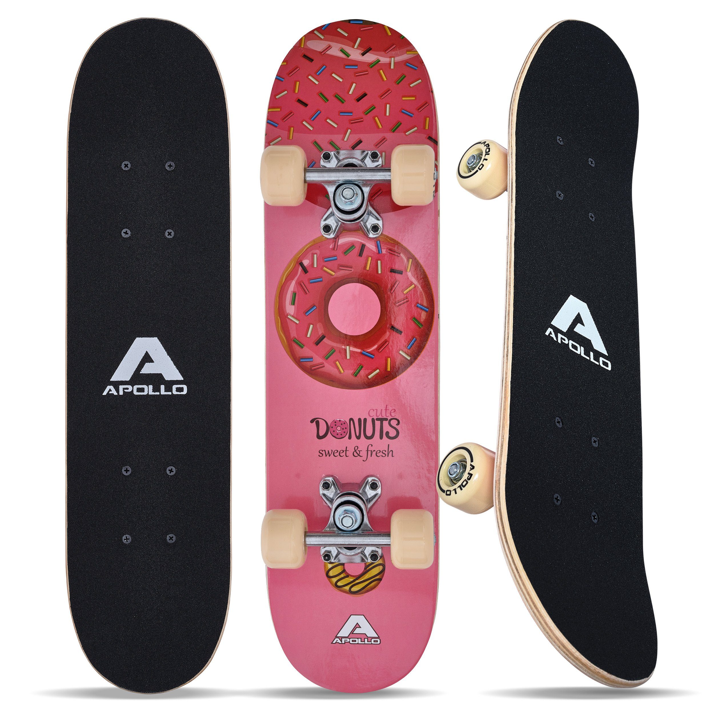 Apollo Skateboard Kinderskateboard 24" Kinder, Longboard, ABEC 3 und Aluminium Achsen