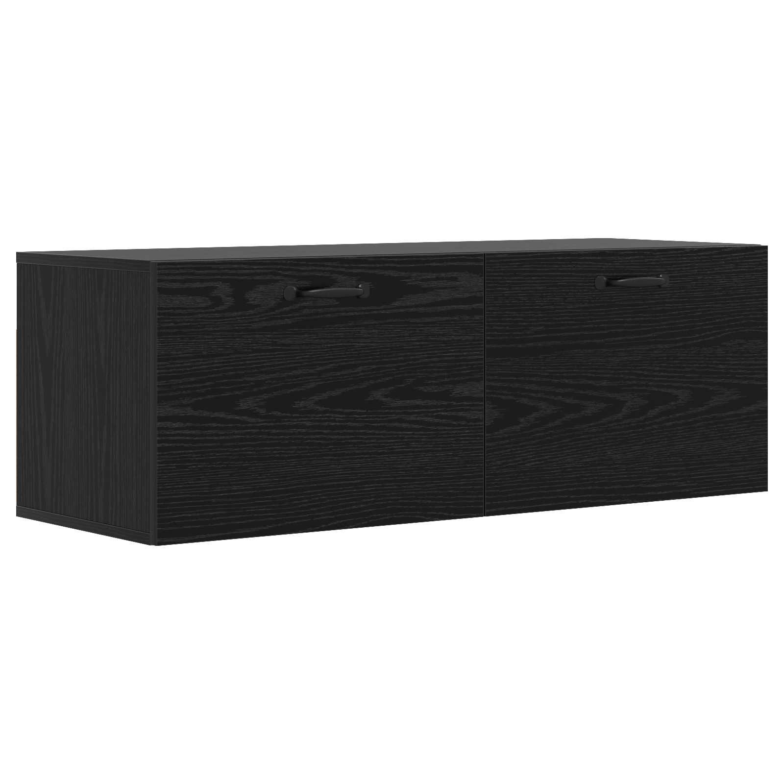 vidaXL Schranksystem Wandschrank Schwarz Eichen-Optik 100 x 36,5 x 35 cm (1-St)