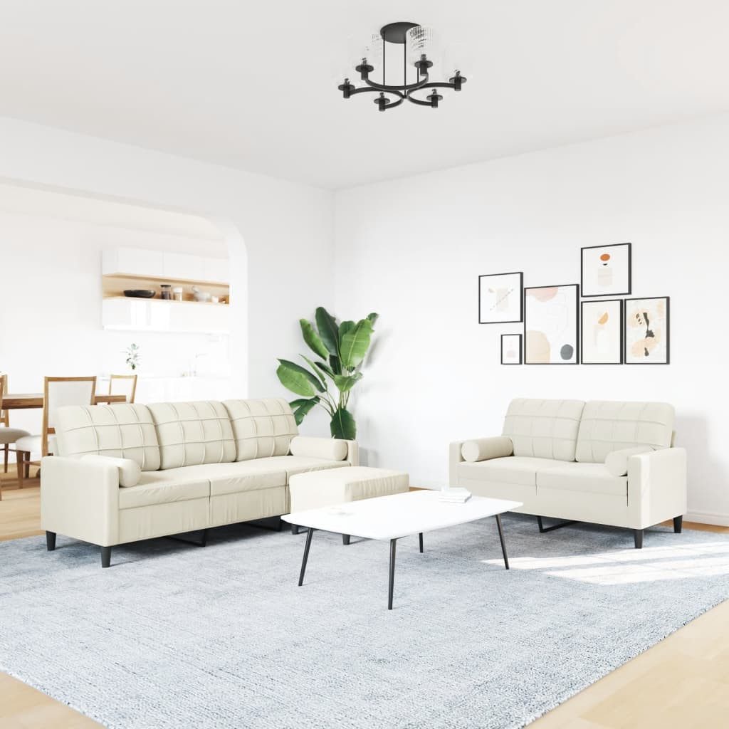 vidaXL Sofa 3-tlg. Sofagarnitur mit Kissen günstig online kaufen