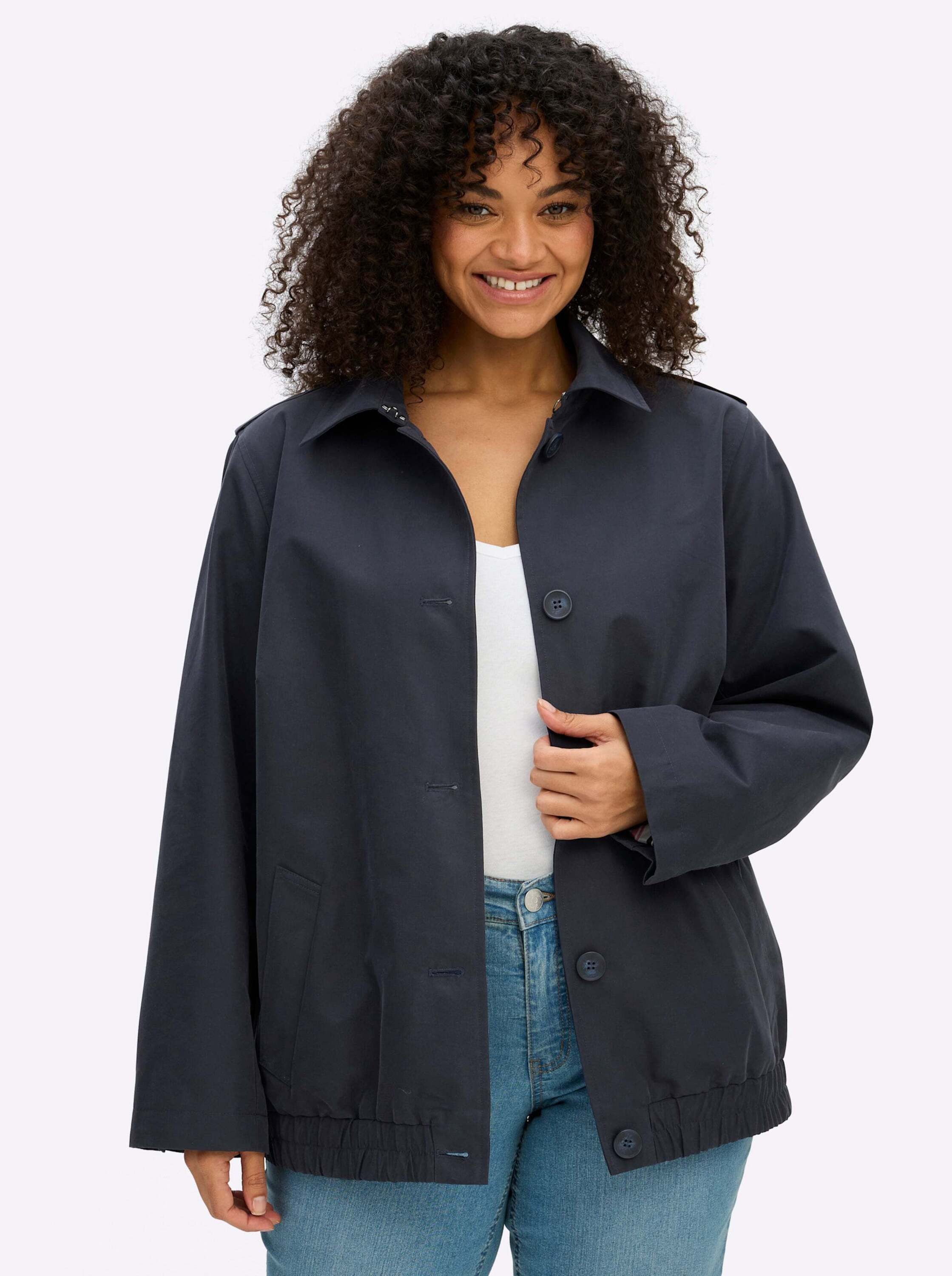 Sheego Allwetterjacke Blouson Langarm günstig online kaufen
