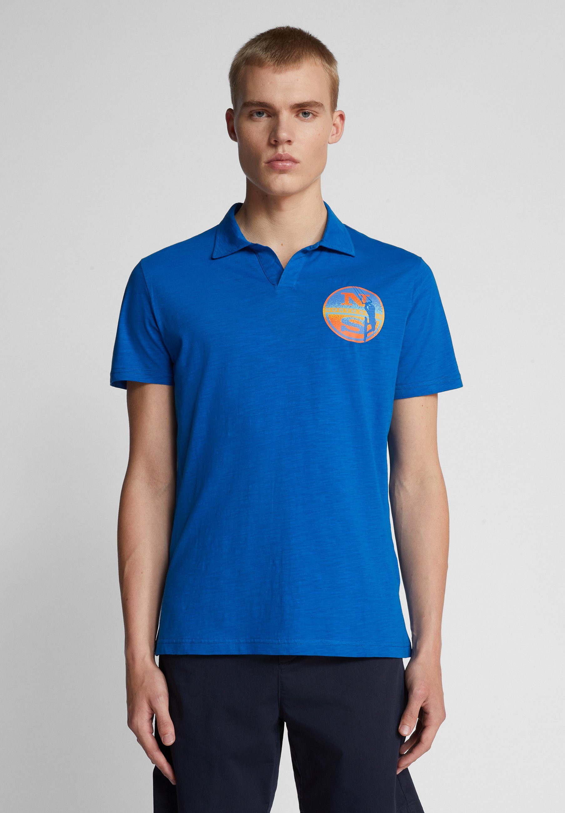 Poloshirt North Bedrucktes BLUE Poloshirt Sails SNORKEL