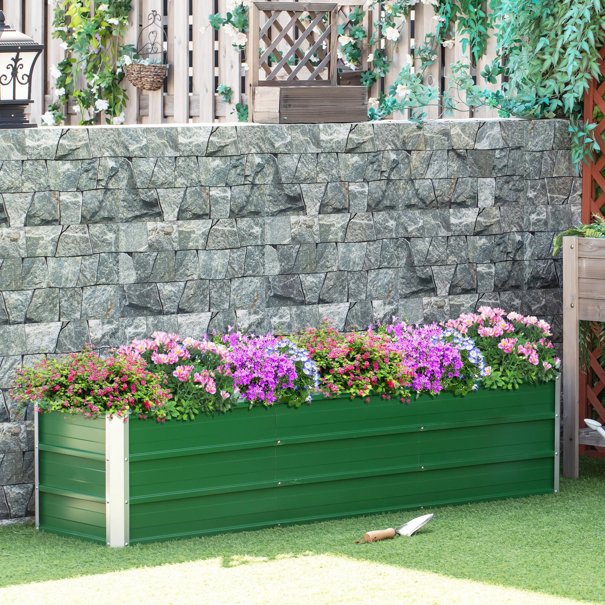 Outsunny Hochbeet Gartenbeet, Pflanzkasten aus Stahl günstig online kaufen