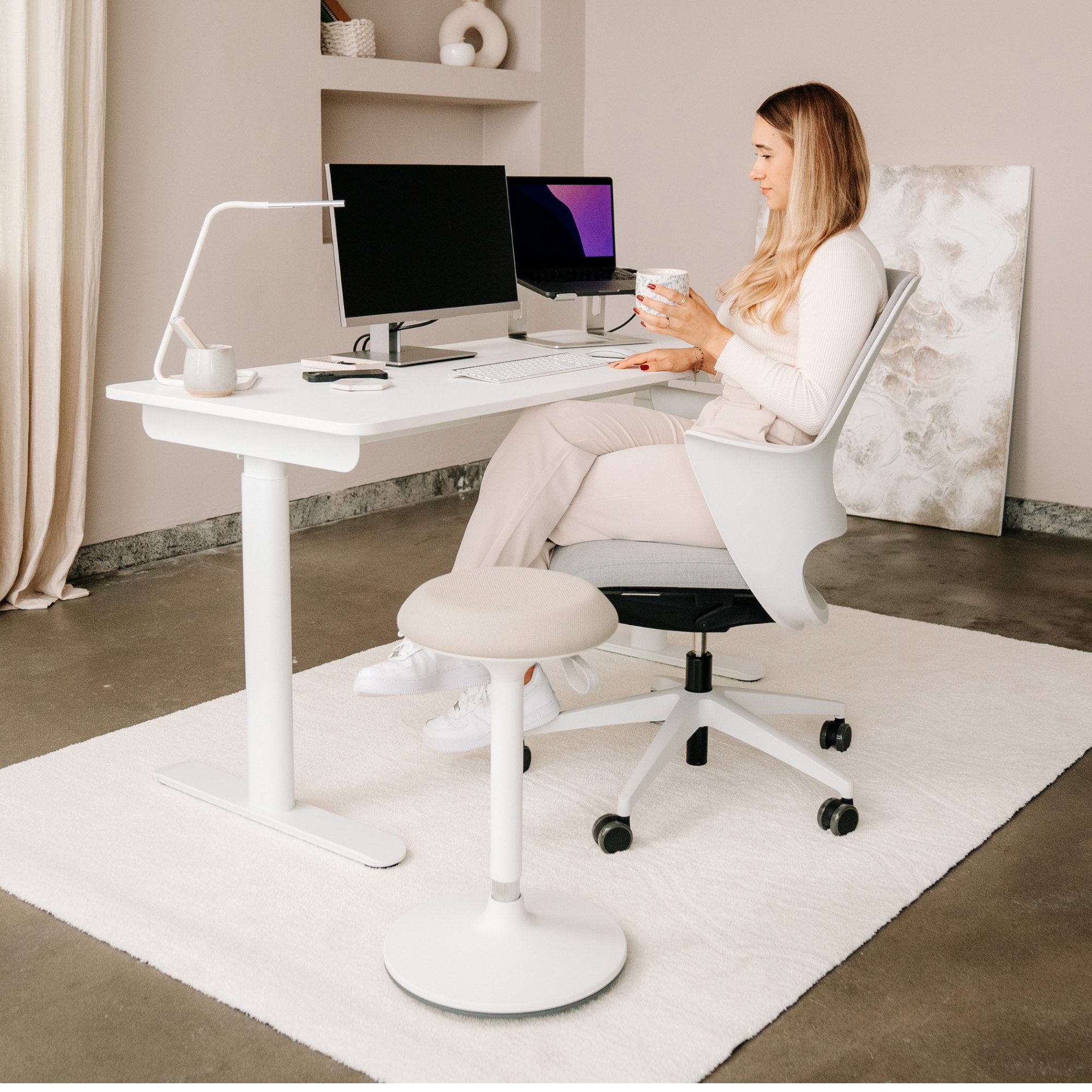 Ergotopia Schreibtisch Desktopia One (elektrisch höhenverstellbarer Schreibtisch Gestell), elektrisch höhenverstellbares Tischgestell