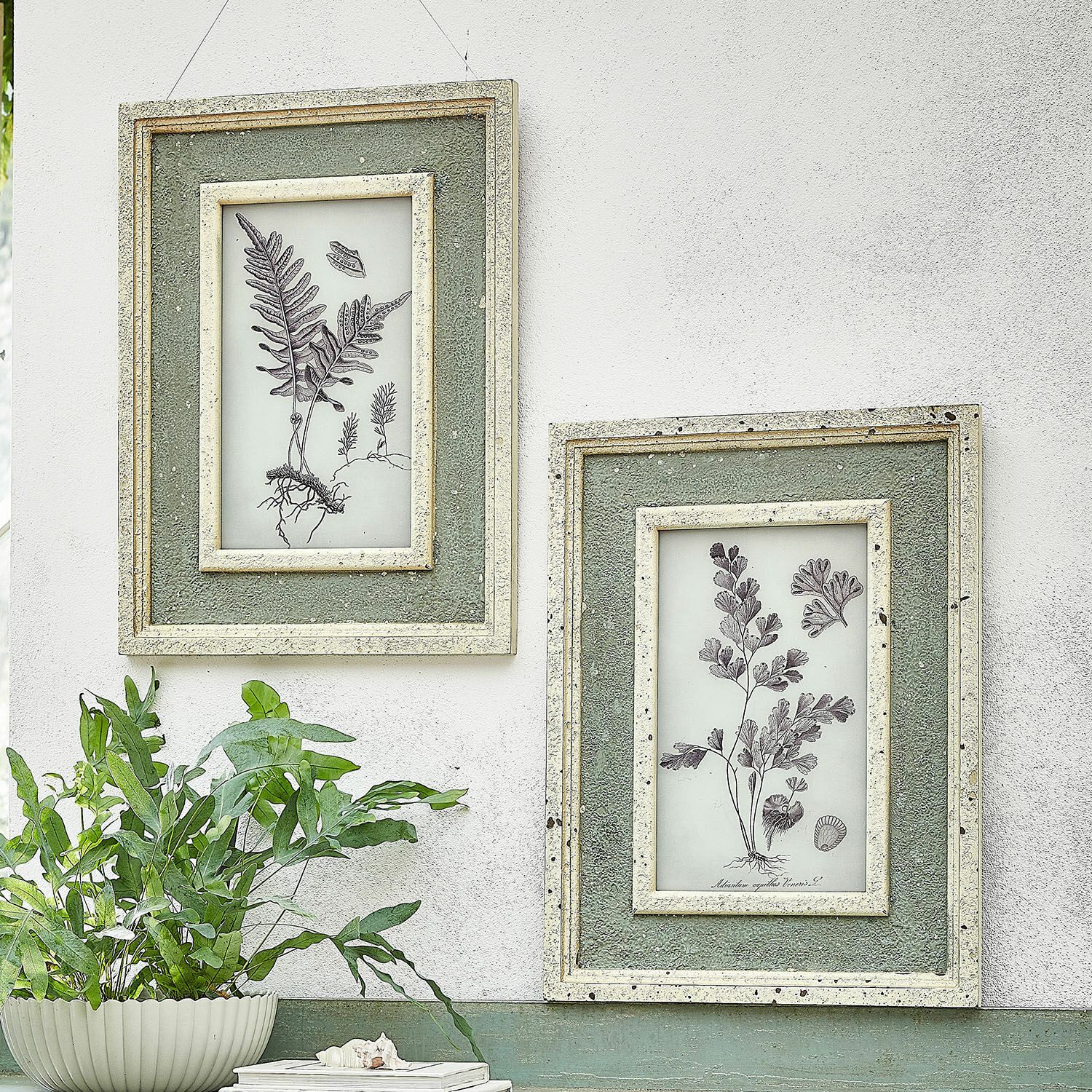 Mirabeau Wanddekoobjekt Bild 2er Set Cerilav grau/grün