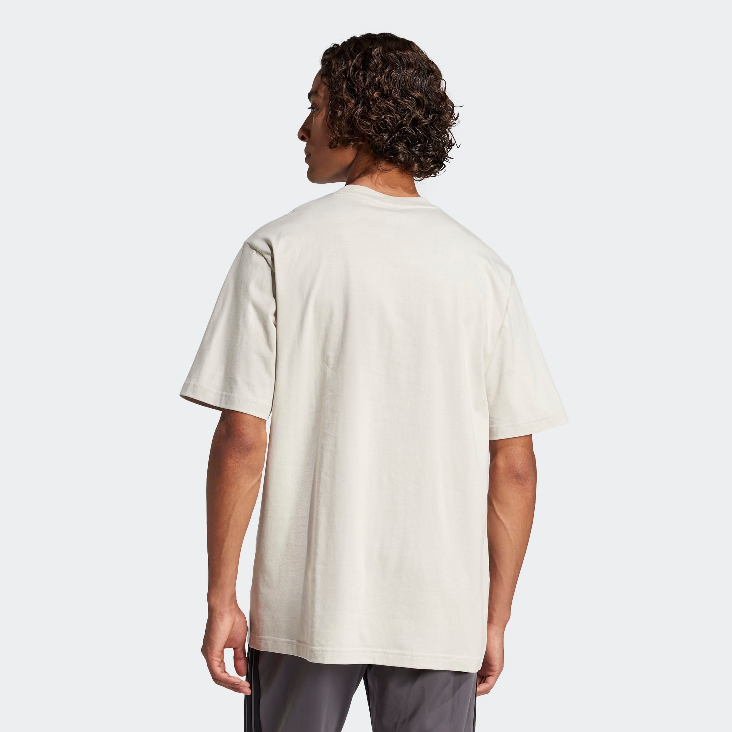 adidas Sportswear T-Shirt ESSENTIALS LINEAR SINGLE JERSEY überschnittene Schultern, Kurzarmdesign, aus Baumwolljersey – Bild 2 von 5