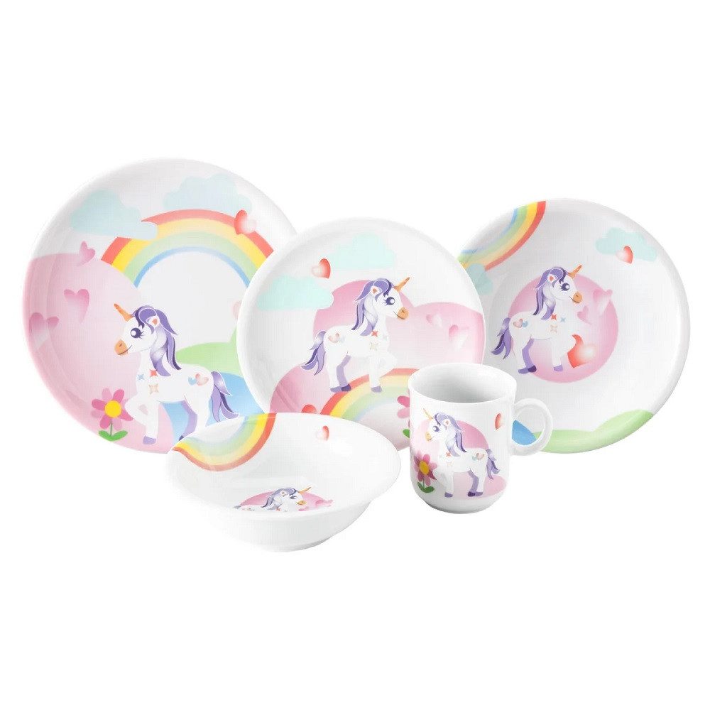 Seltmann Weiden Kindergeschirr-Set Seltmann Weiden Compact Mein kleines Einhorn Set 5 tlg., 1 Personen, Porzellan