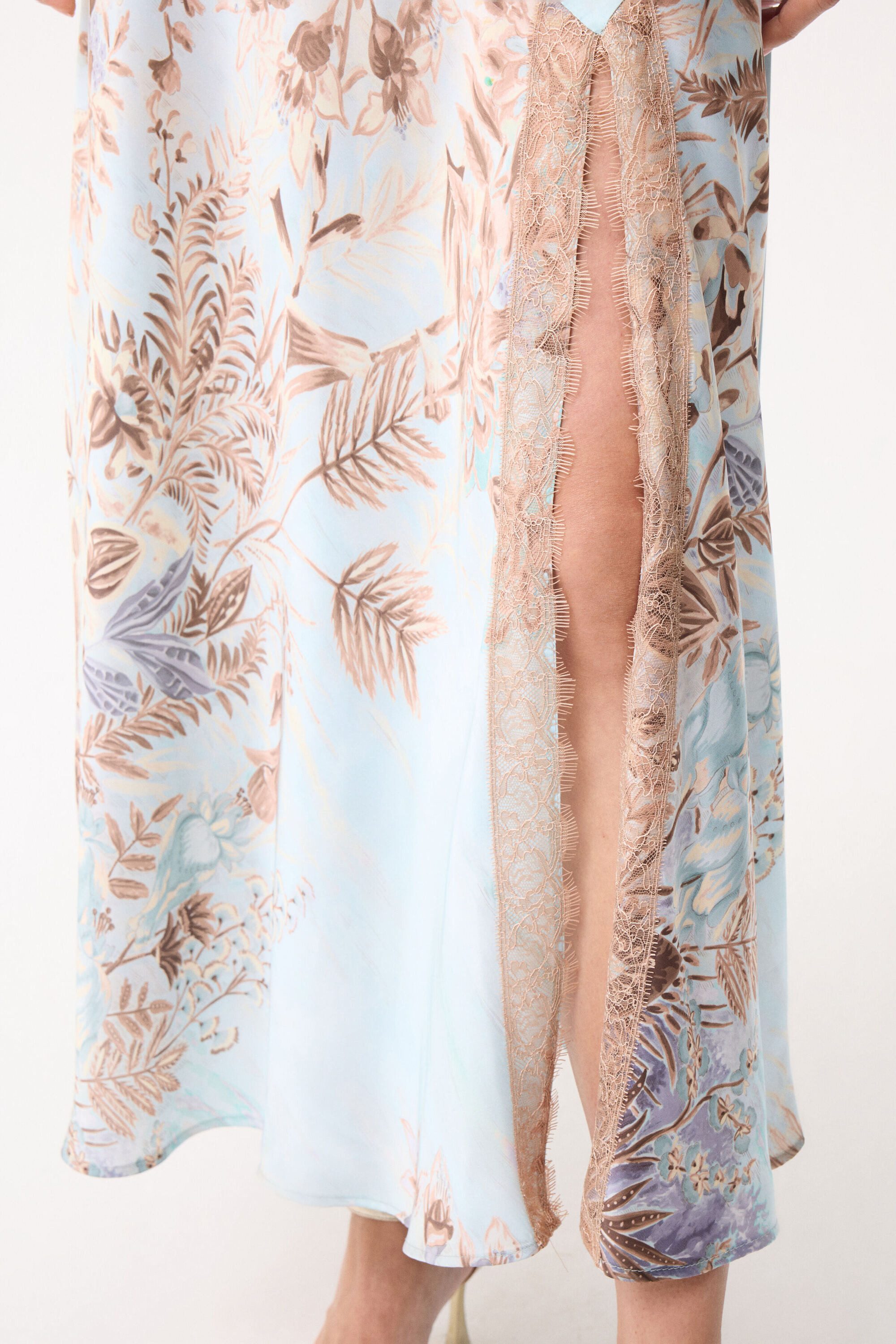 adL Cocktailkleid Gemustertes Kleid mit Trägern – Bild 5 von 5