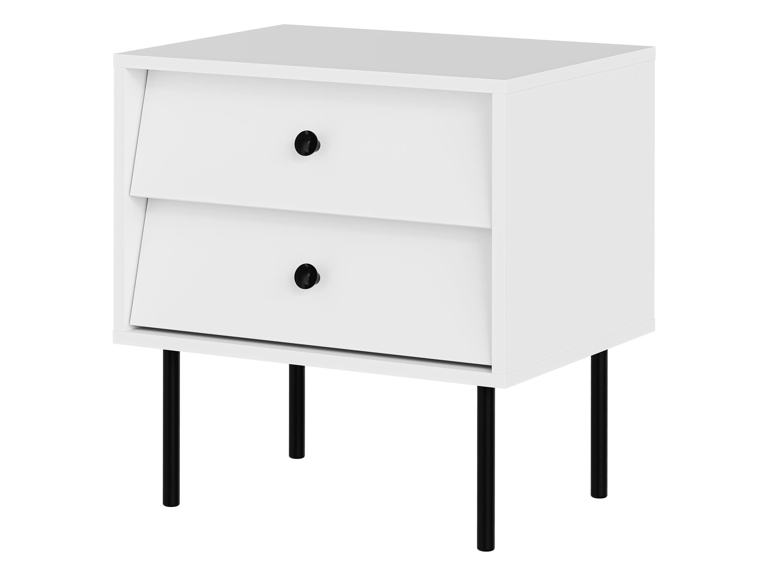 MIRJAN24 Nachttisch Valerio 2S (2er-Set, mit zwei Schubladen), Metallfüße, 52x39x55 cm