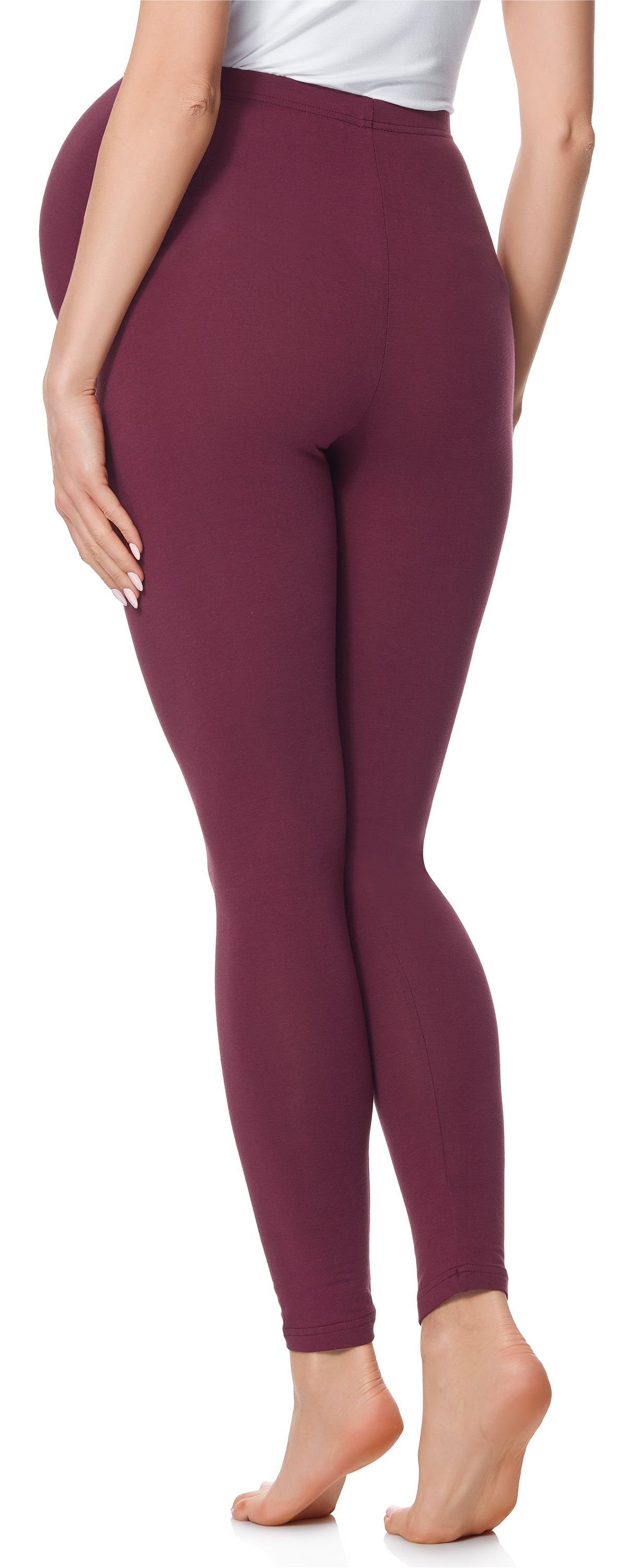 Be Mammy Umstandsleggings Lang Damen Umstandshose BE20-230 (1-tlg) aus Baumwolle