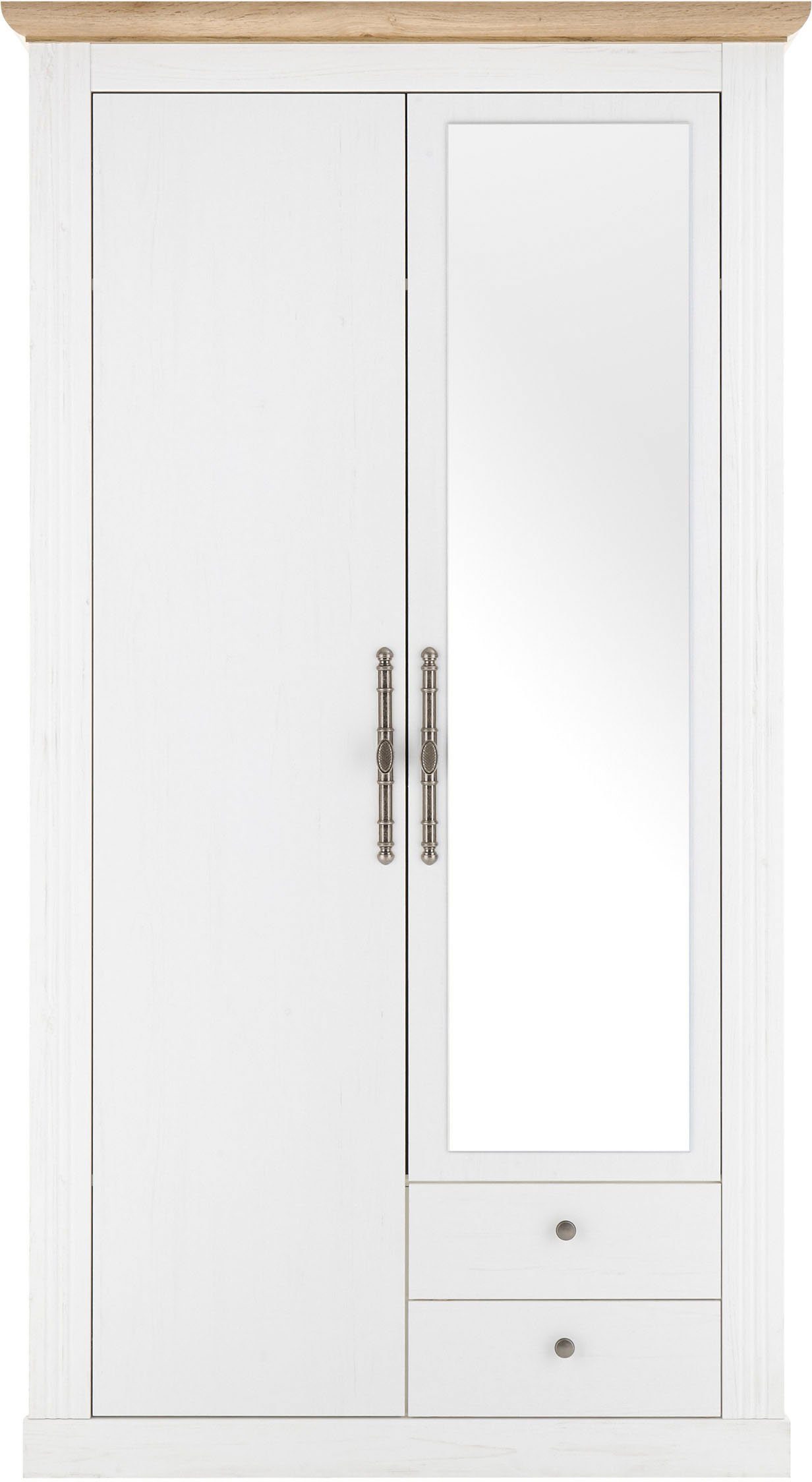 Home affaire cm Dekor WESTMINSTER Weiss exclusiv breit, Pinie Kleiderschrank by 109