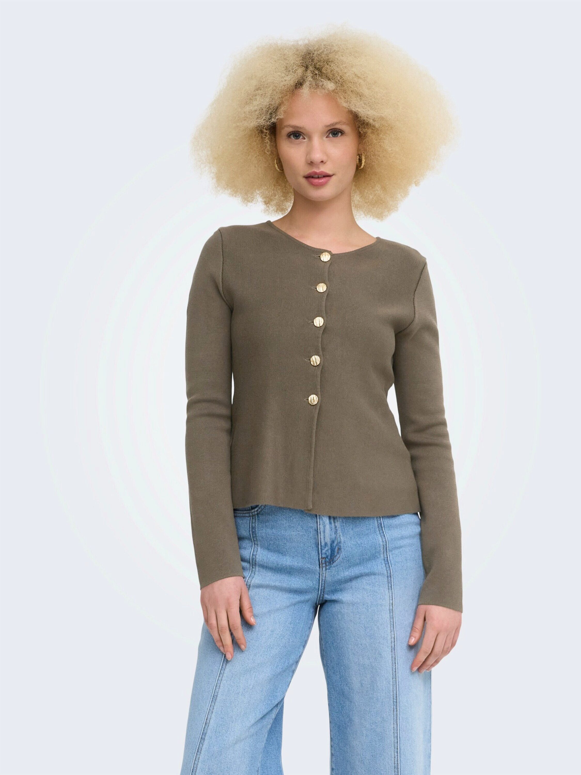 ONLY Strickjacke (1-tlg) Plain/ohne Details