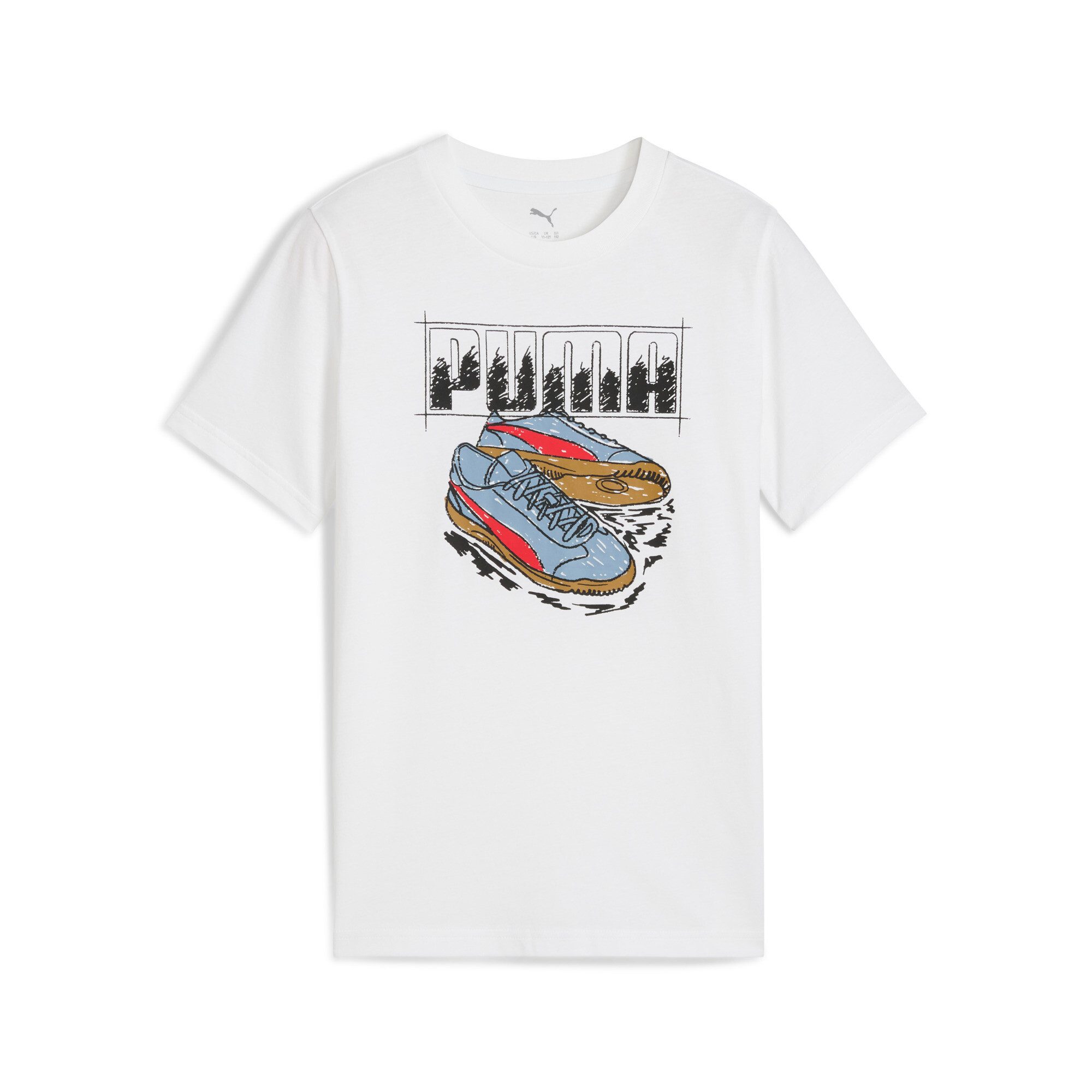 PUMA T-Shirt GRAPHIC SNEAKER TEE B mit kreativen Grafiken, aus Baumwolle, Kurzarm