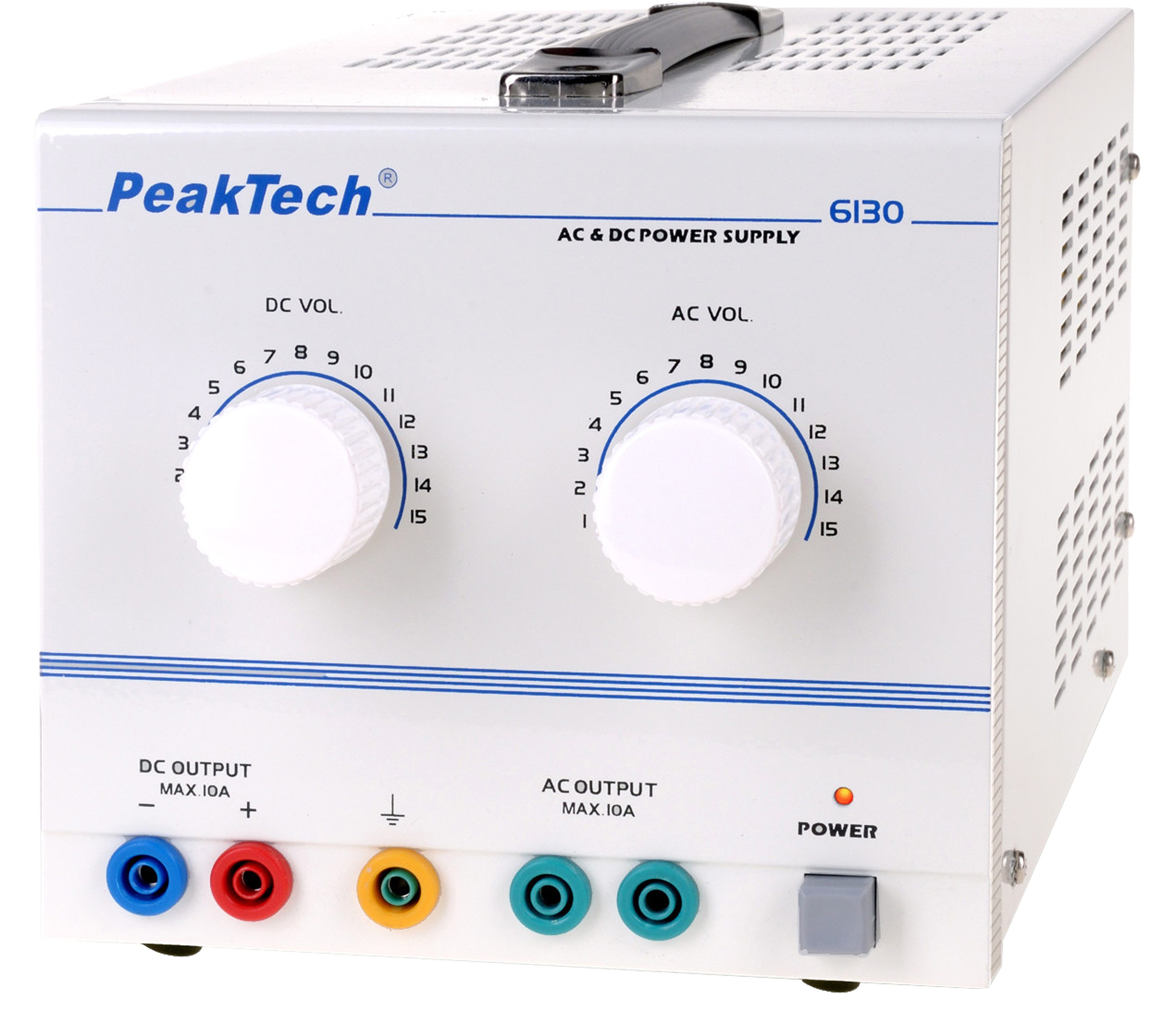 PeakTech AC/DC Labornetzgerät 1 - 15 V/10 A Labor-Netzteil
