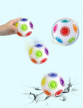 LENBEST Lernspielzeug Regenbogenball-Puzzlespiel, Zauberball-Geschicklichkeitsspiel (1-St)