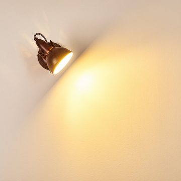 hofstein Wandleuchte »Arazane« verstellbare Wandlampe aus Metall in Rostbraun/Weiß, ohne Leuchtmittel, 1xE14, Wandspot im Retro/Vintage Design