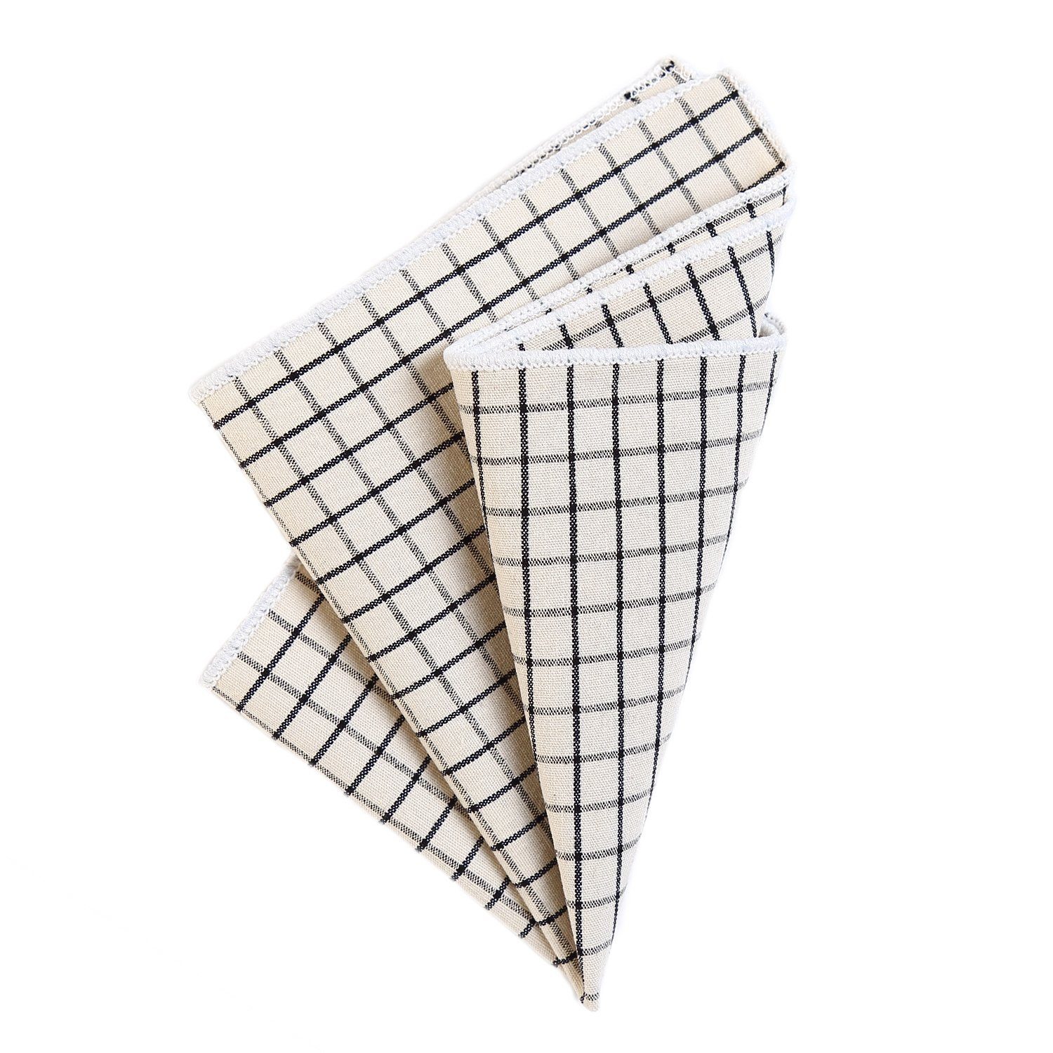 DonDon Einstecktuch DonDon Herren Hanky hochwertiges Einstecktuch 23 x 23 cm Baumwolle, (Packung, 1-St), vorgefaltet, kariert, Baumwolle