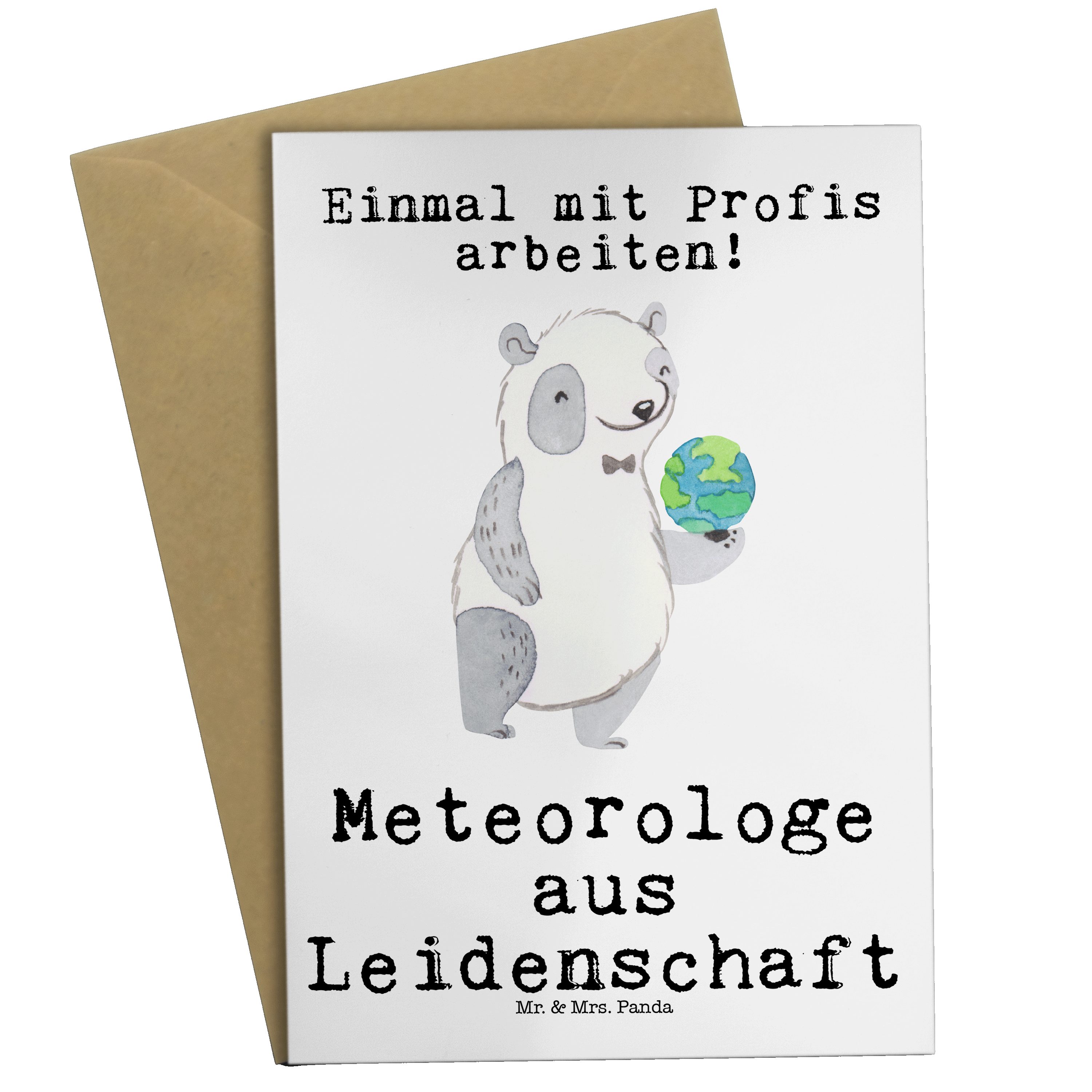 Mr. & Mrs. Panda Grußkarte aus Hoch - Jubiläum, Weiß Leidenschaft Firma, Geschenk, - Meteorologe