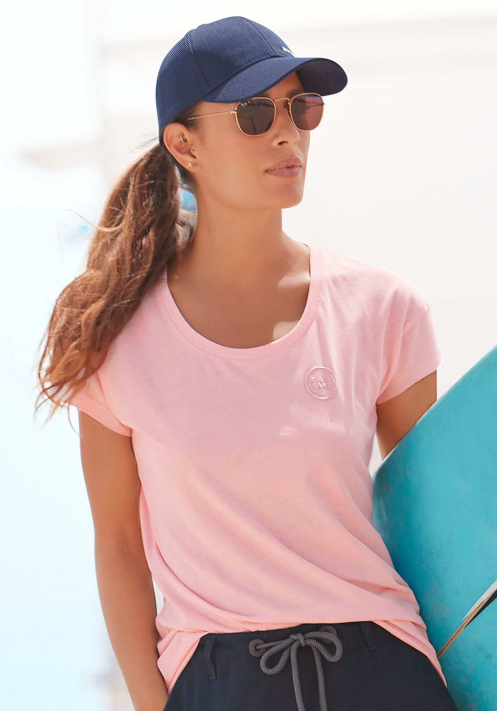 Elbsand T-Shirt Ranva mit Logodruck, Kurzarmshirt günstig online kaufen