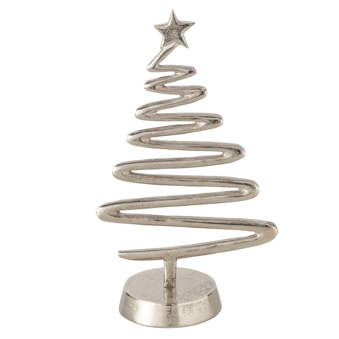 MF Weihnachtsfigur Dekoaufsteller Silverpine Weihnachtsbaum Metall Silber Modern 40cm (1 St)