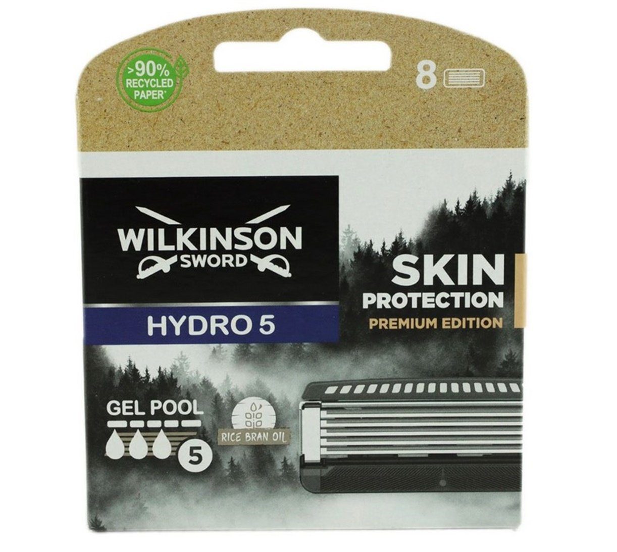 Wilkinson Premium Rasierklingen Hydro Edition, Wilkinson 5 Skin 8-tlg. Protection