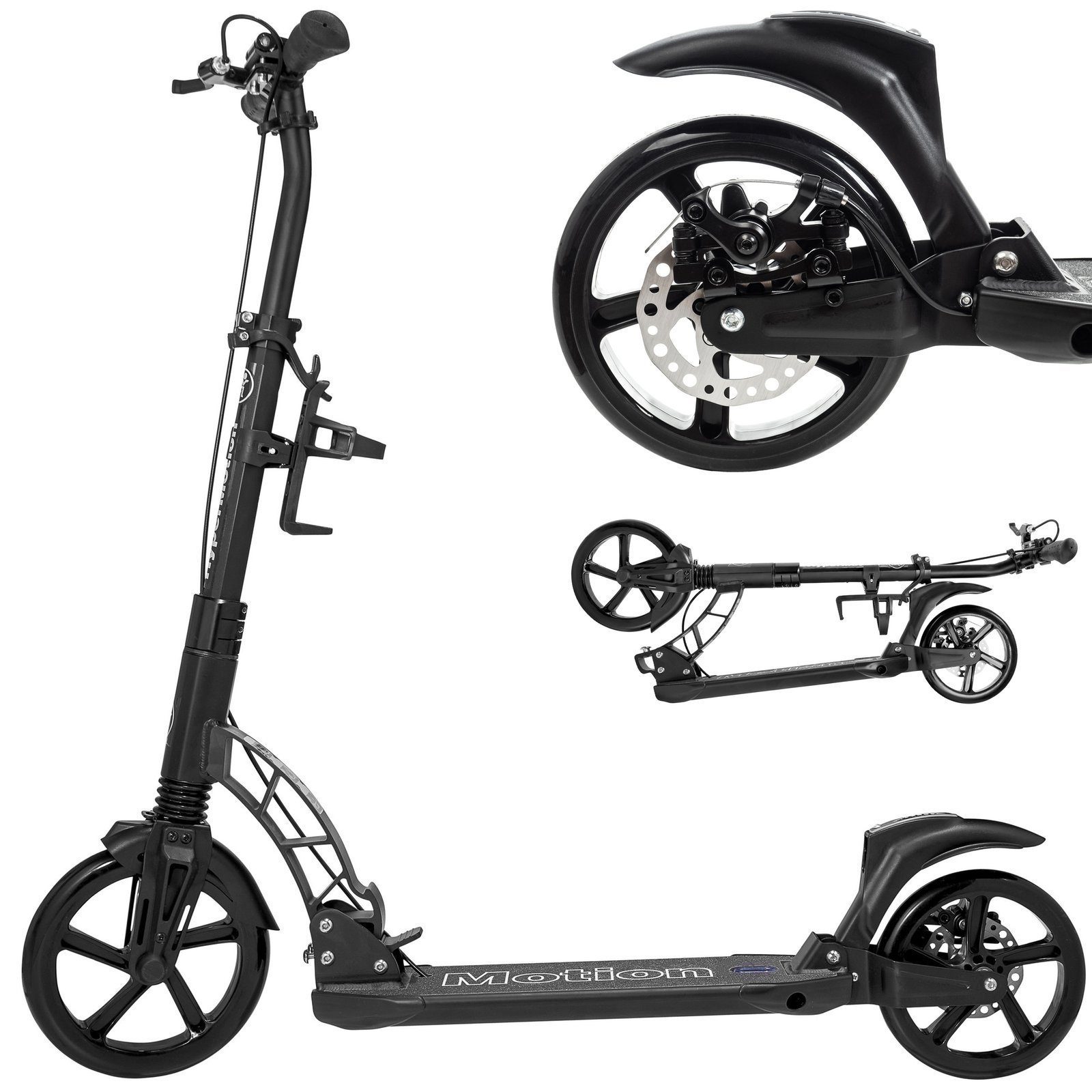 HyperMotion Scooter Roller für Erwachsene REGAMO - schwarz | Cityroller