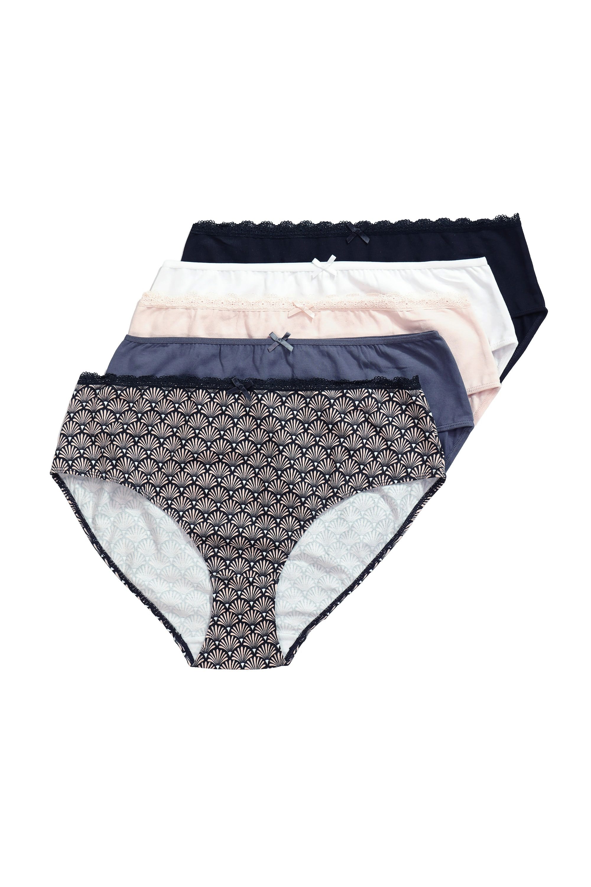 Ulla Popken Midislip Midislips 5er-Pack Muster/Farben