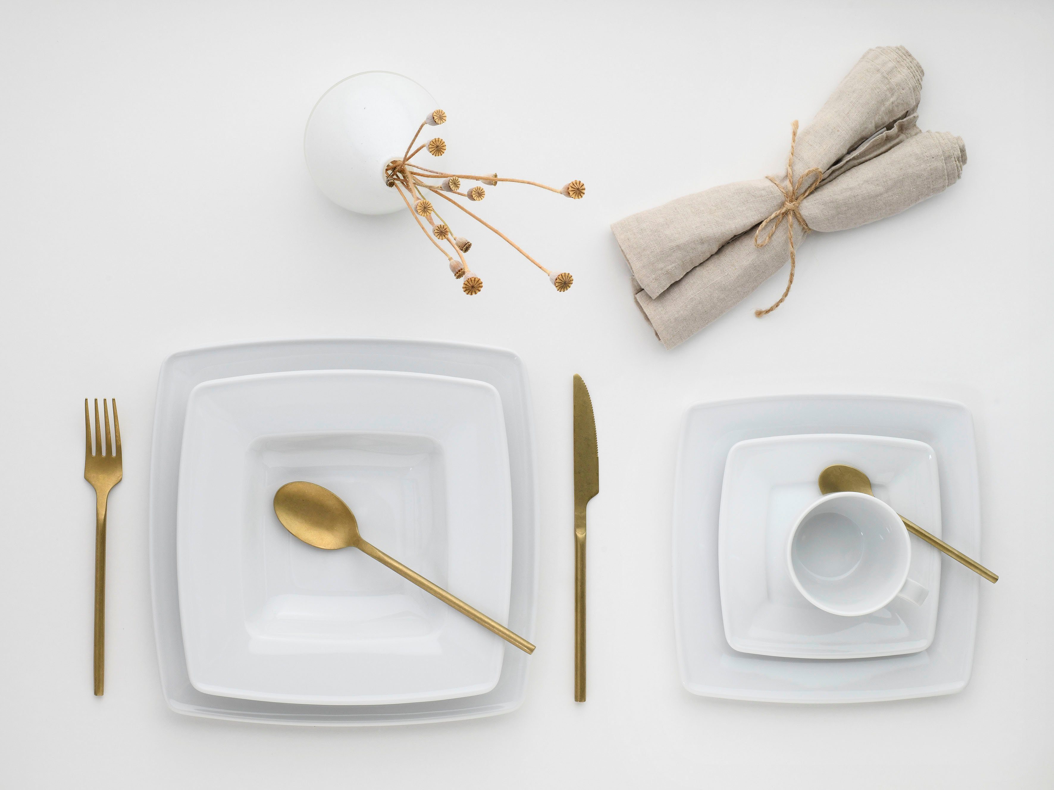 creaTable Kombiservice Victoria Weiss (30-tlg), 6 Personen, Porzellan, klassisch weiß für den täglichen Gebrauch – Bild 5 von 5