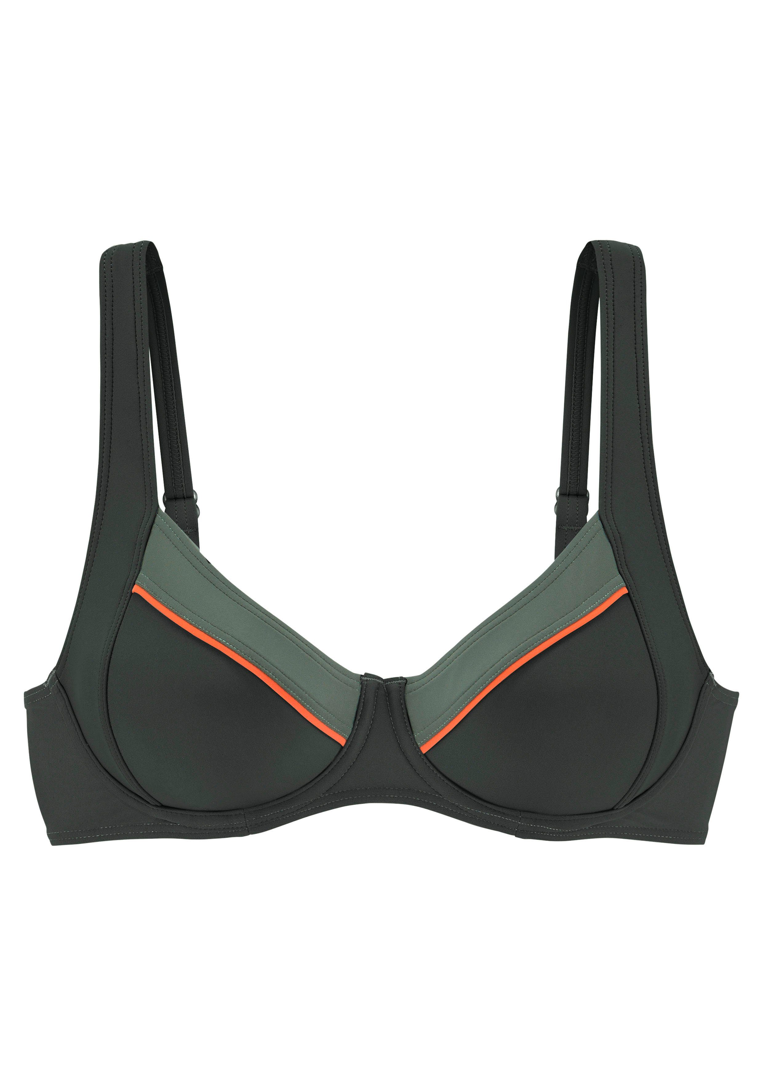 LASCANA Bügel-Bikini-Top Yuna, mit kontrastfarbenen Einsätzen