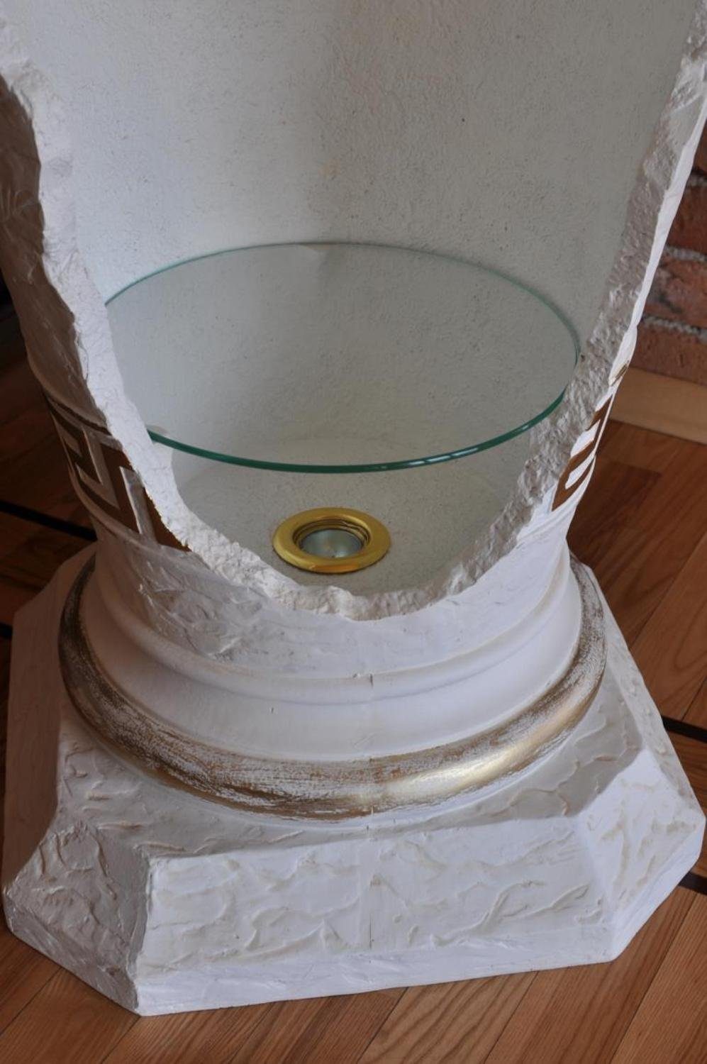JVmoebel Skulptur Vitrine Bar Eck Schrank Bodenfase Amphore Regal Vitrinen Glas Vase