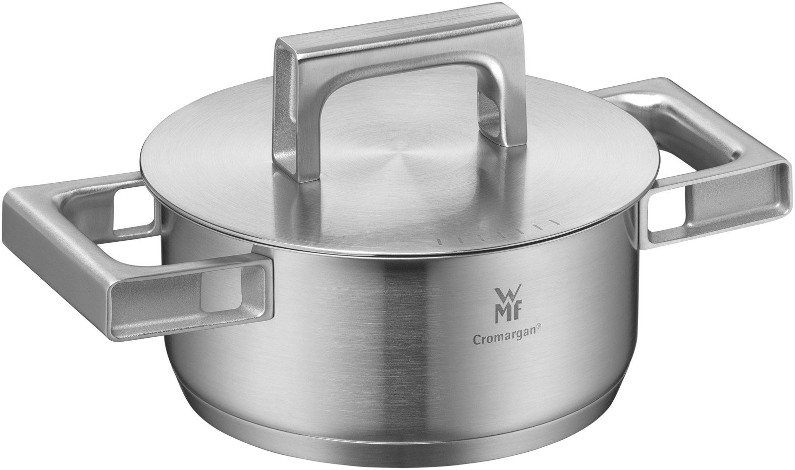 WMF Bratentopf Ultimate Cool+ Bratentopf mit Deckel, 16 cm, Cromargan Edelstahl 18/10 (Set, 1-tlg), Induktions Topf mit Innenskalierung