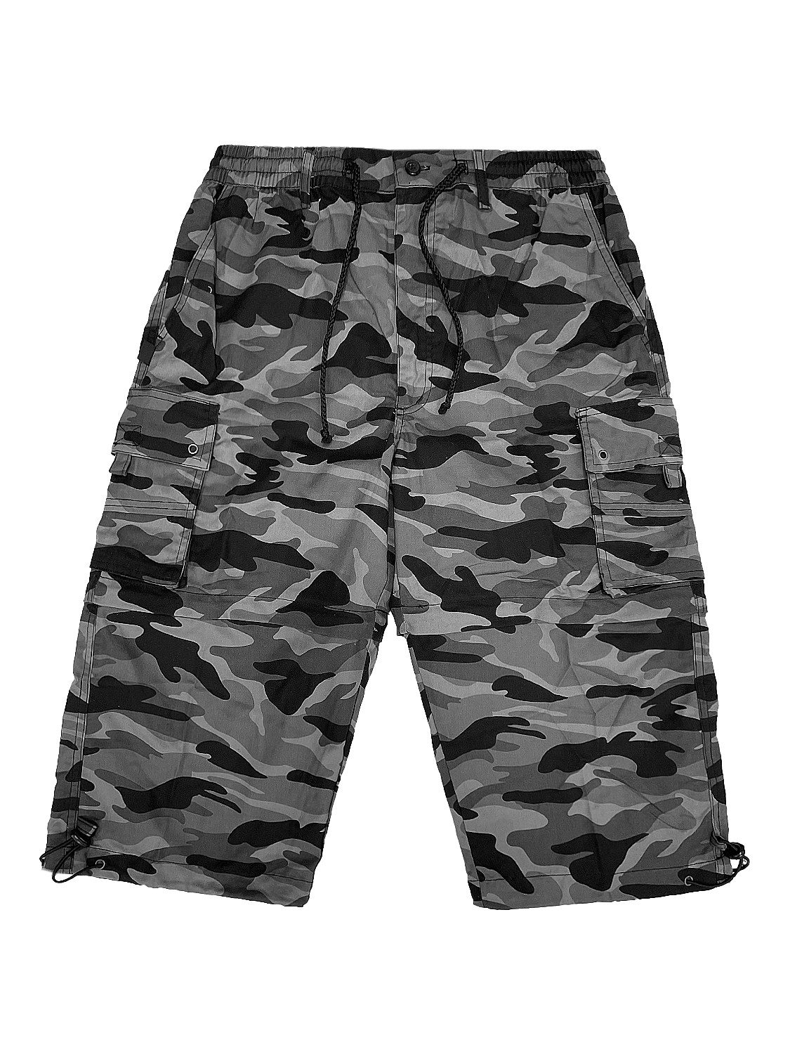 YSROMA Cargoshorts Legere Camo Bermuda mit Tunnelzug Zip Off Bermuda günstig online kaufen