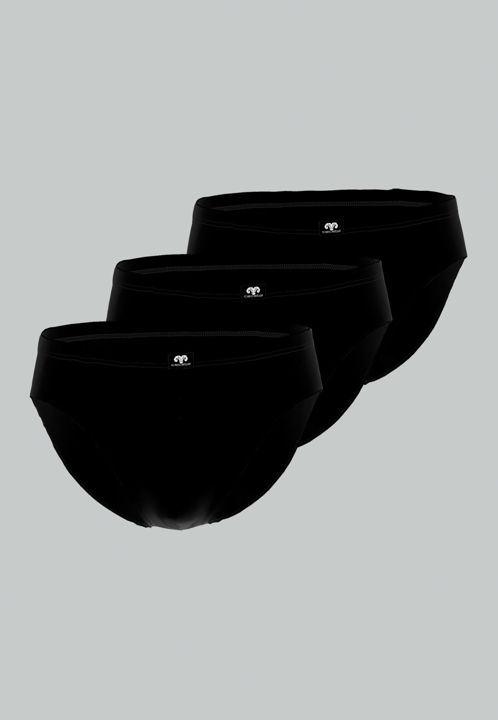 CECEBA Schlüpfer Sport Slip 3er Pack black günstig online kaufen