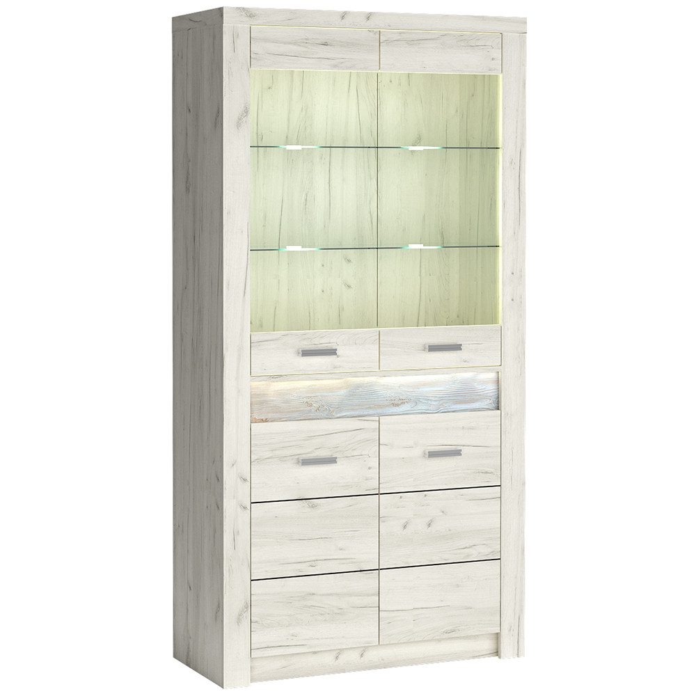 Lomadox Vitrine INGENIO-161 Standvitrine Wohnzimmerschrank modern günstig online kaufen