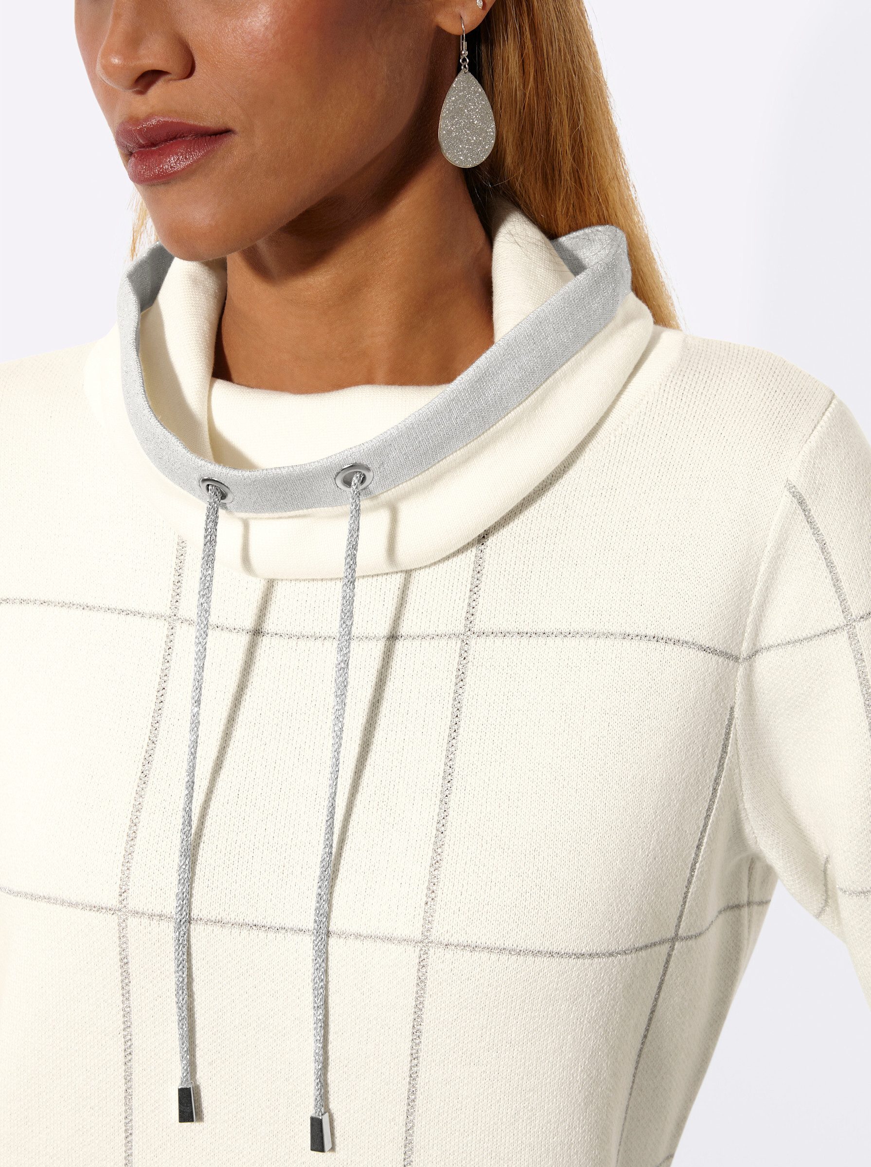 creation L Strickpullover Jacquard-Pullover Langarm Jacquard
