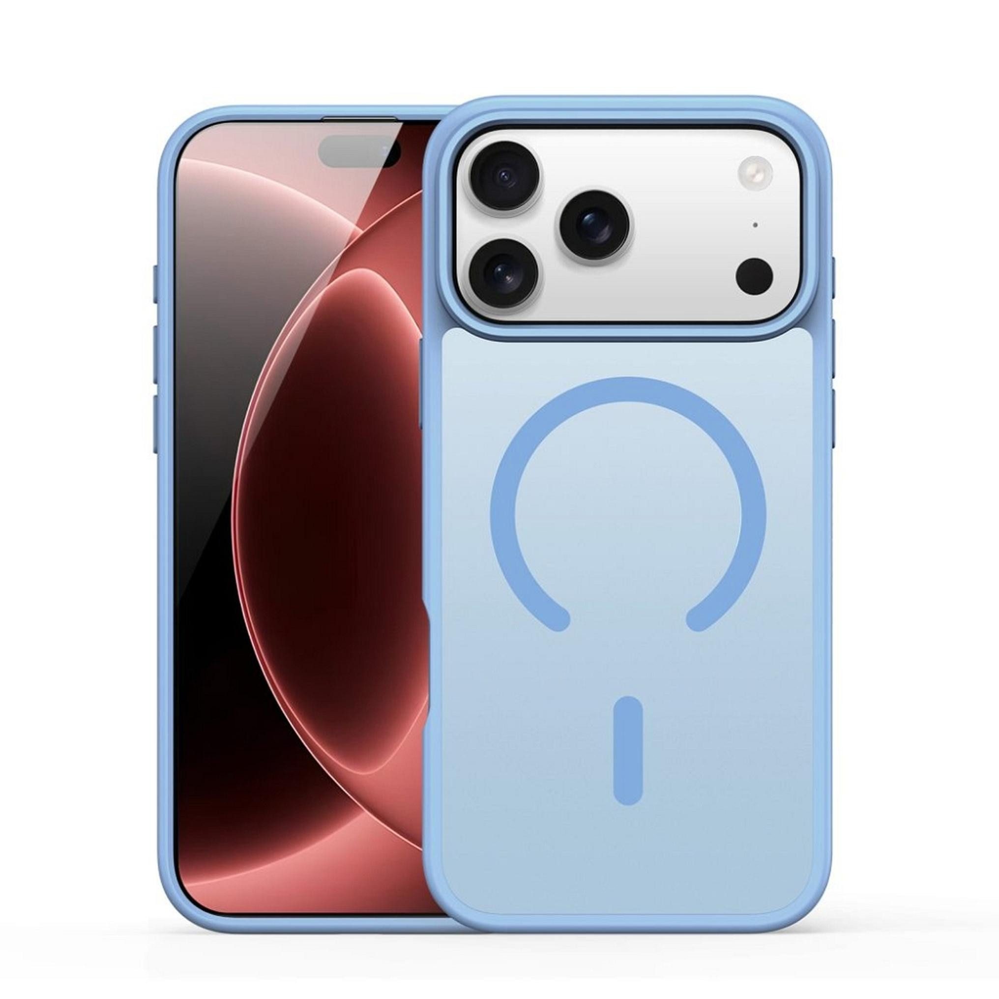 Dux Ducis Handyhülle YIND Open Ring Version kompatibel mit iPhone 17 Pro / 18 Pro, Hellblau 6,3 Zoll, Diese Open Ring Version hat exakte Öffnungen