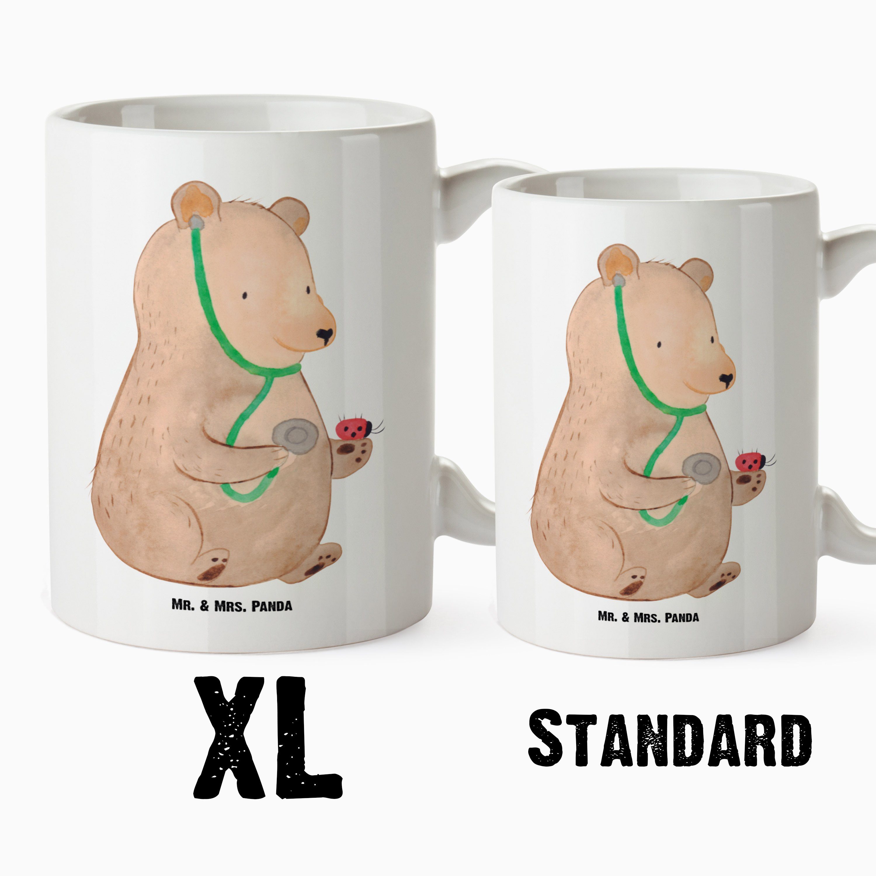 XL Bär Keramik spülmaschinenfest, - Panda Weiß Arzt Gr, & Teddy, - Tasse Tasse Professorin, Geschenk, Mr. Mrs.