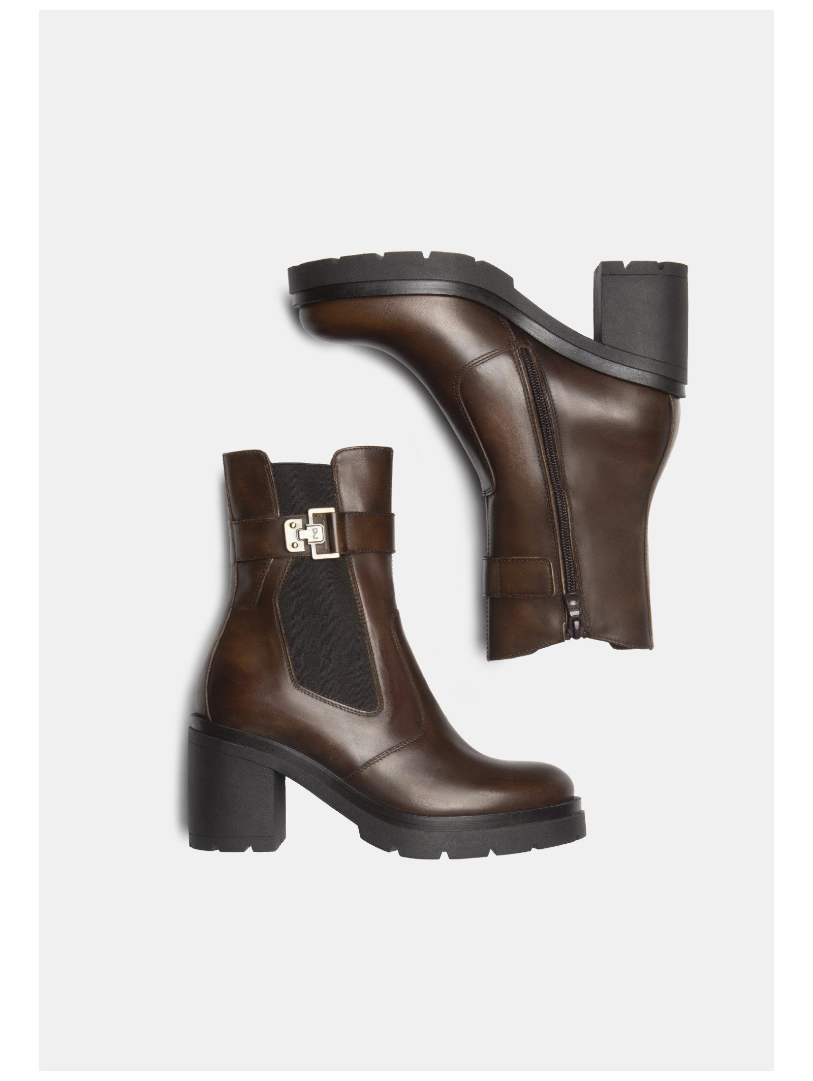 Nero Giardini Nero Giardini Stiefelette Leder/Textil High-Heel-Stiefelette