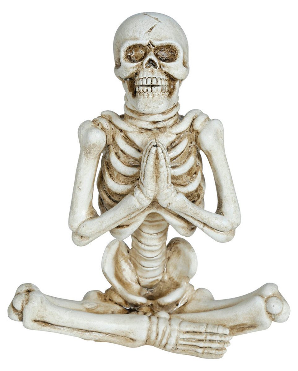 Horror-Shop Dekofigur Sitzendes Yoga Skelett 19cm
